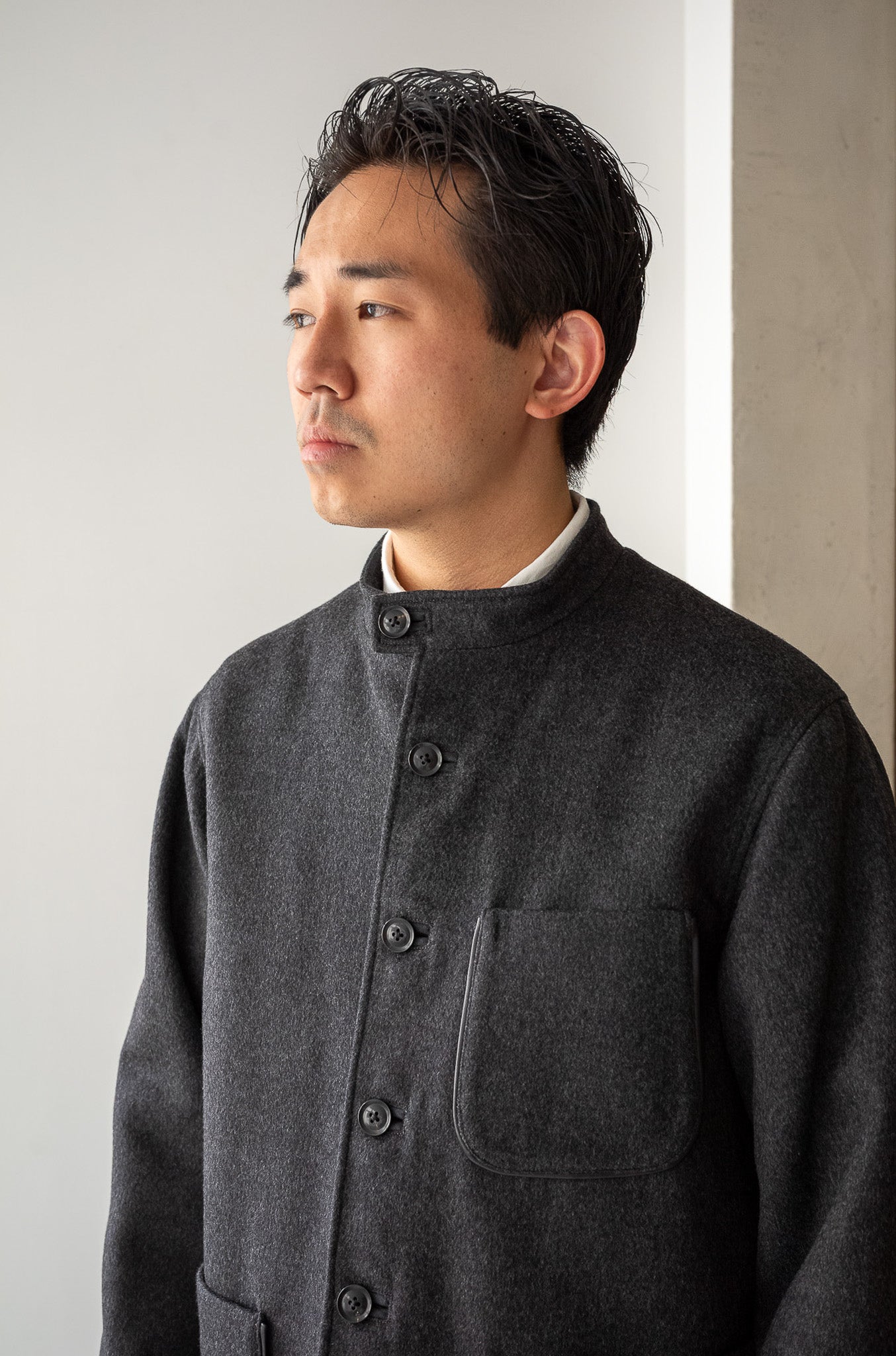 Wool Flannel Forestiere Jacket 〈GRAY〉 – cliché