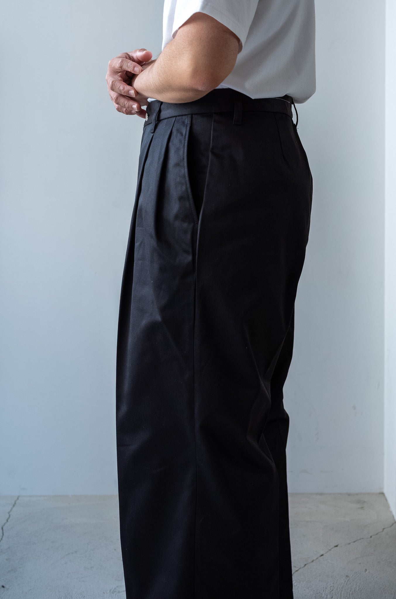 パンツ Cliche / EX WIDE TROUSERS BLACK M EX Wide Trousers 〈BLACK〉 – cliché
