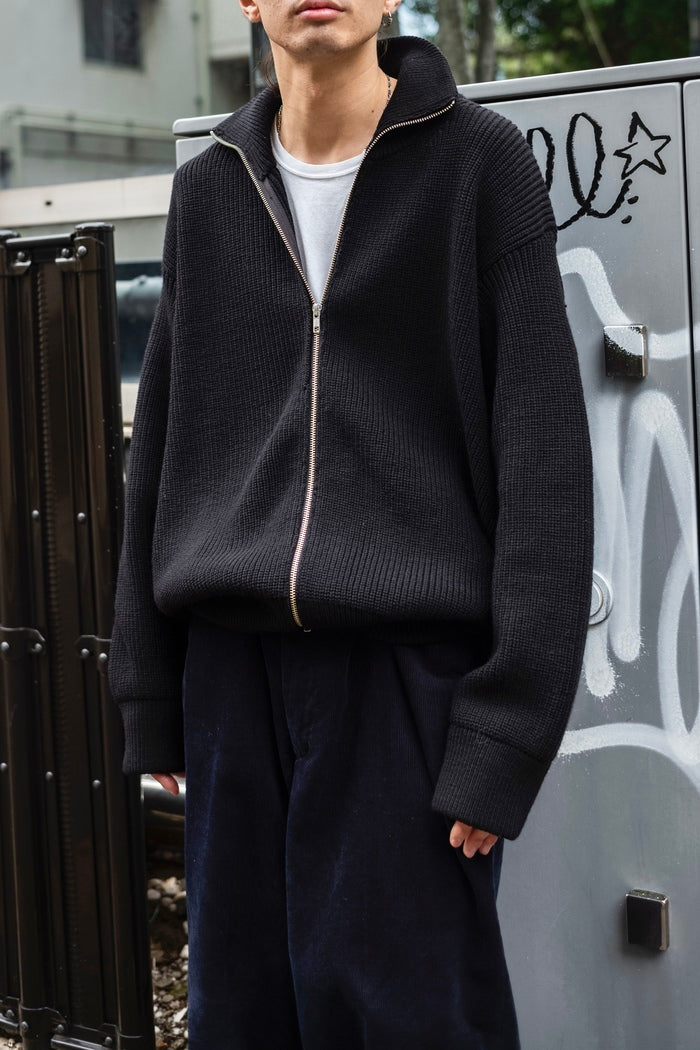 OVERSIZED DRIVERS KNIT ZIP JACKET | cliché