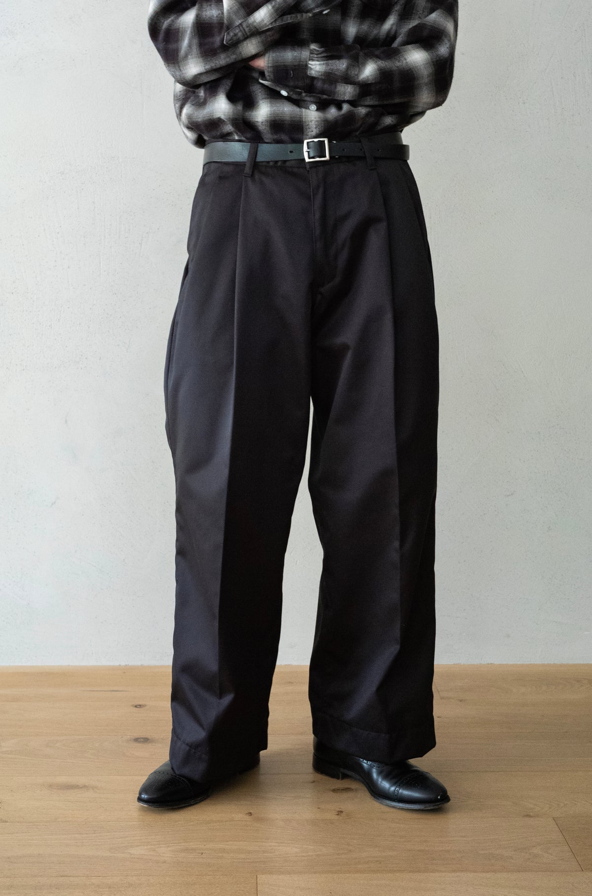EX WIDE TROUSERS 〔BLACK〕 | cliché
