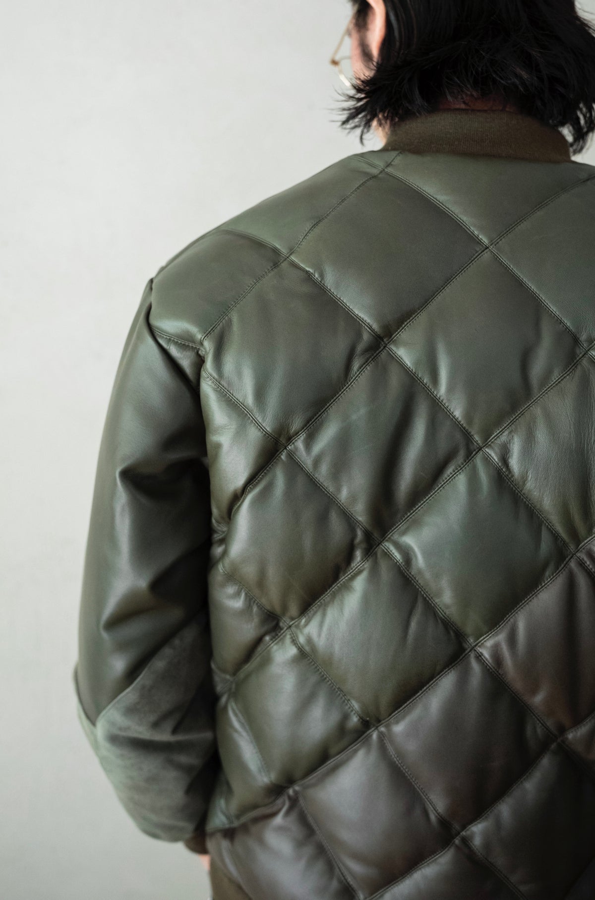 Sheep Skin Quilted Down Jacket | cliché