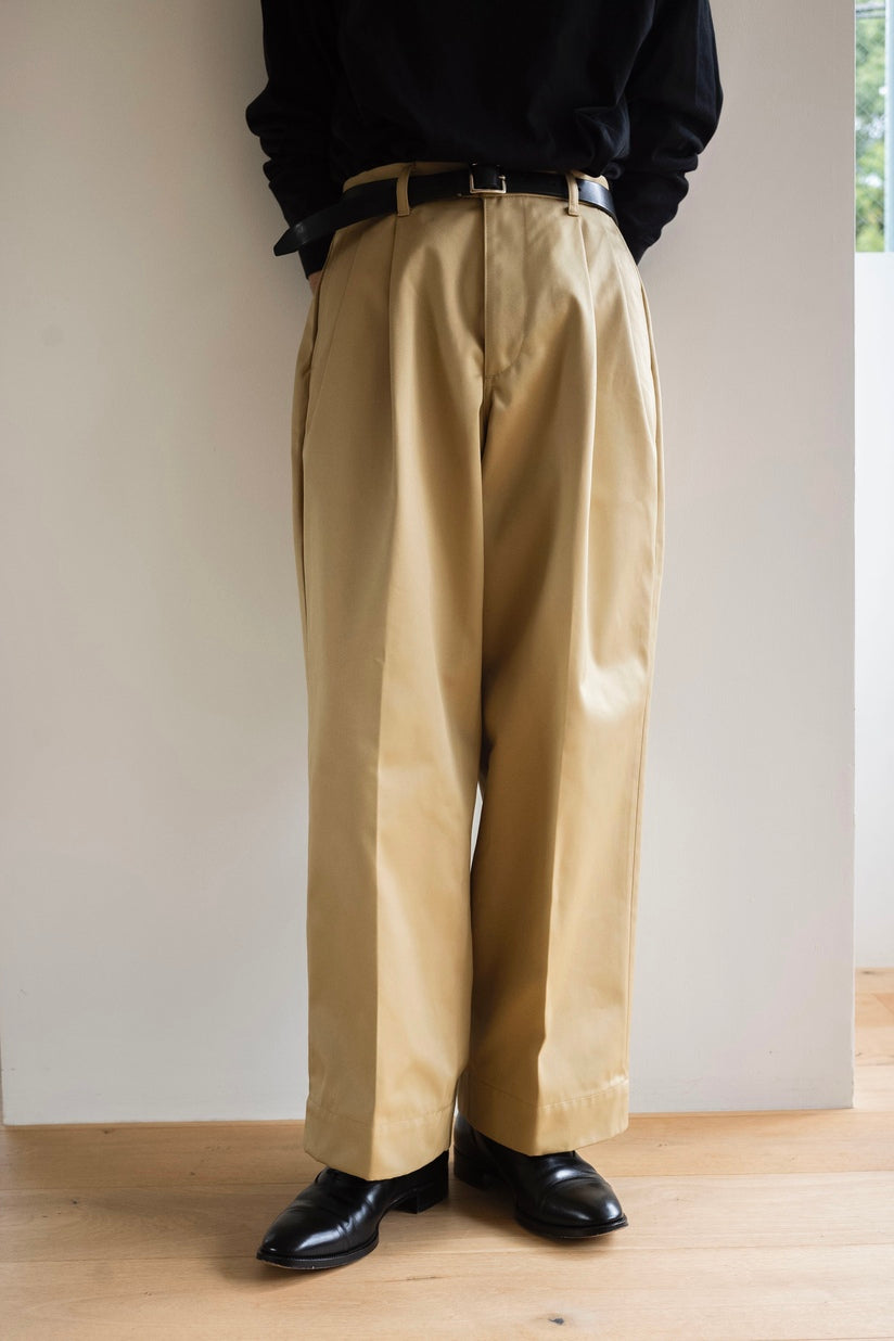 EX WIDE TROUSERS 〔BEIGE〕 | cliché