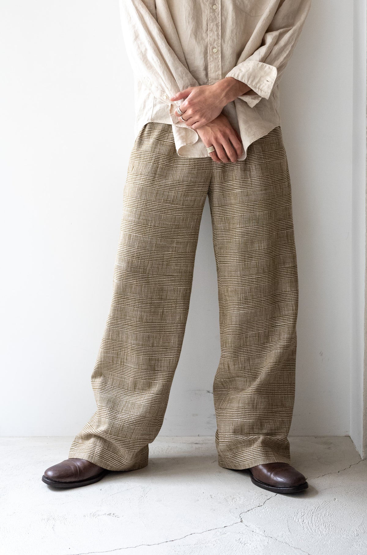 パンツ 25ss m's blaque TUCKED BAGGY PANTS 38 TUCKED BAGGY PANTS | cliché
