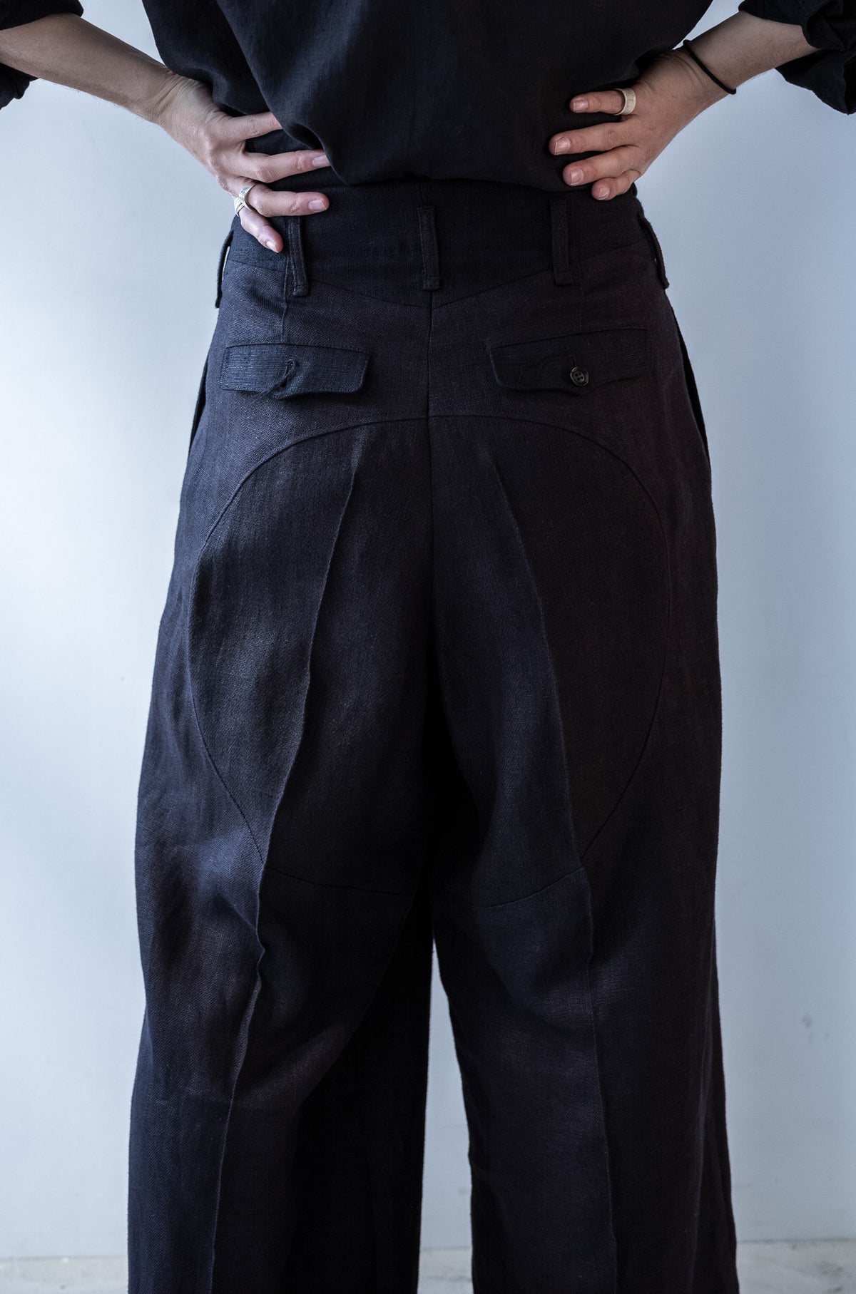 LINEN WIDE PANTS : | cliché