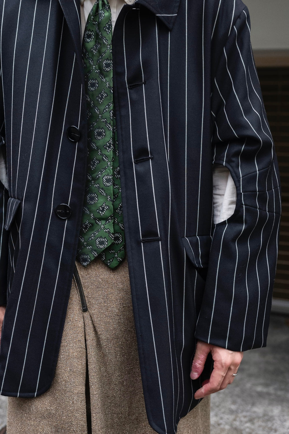 CCEA15UNI B 〈DORMEUIL ROYAL11 STRIPE COVERALL〉 | cliché
