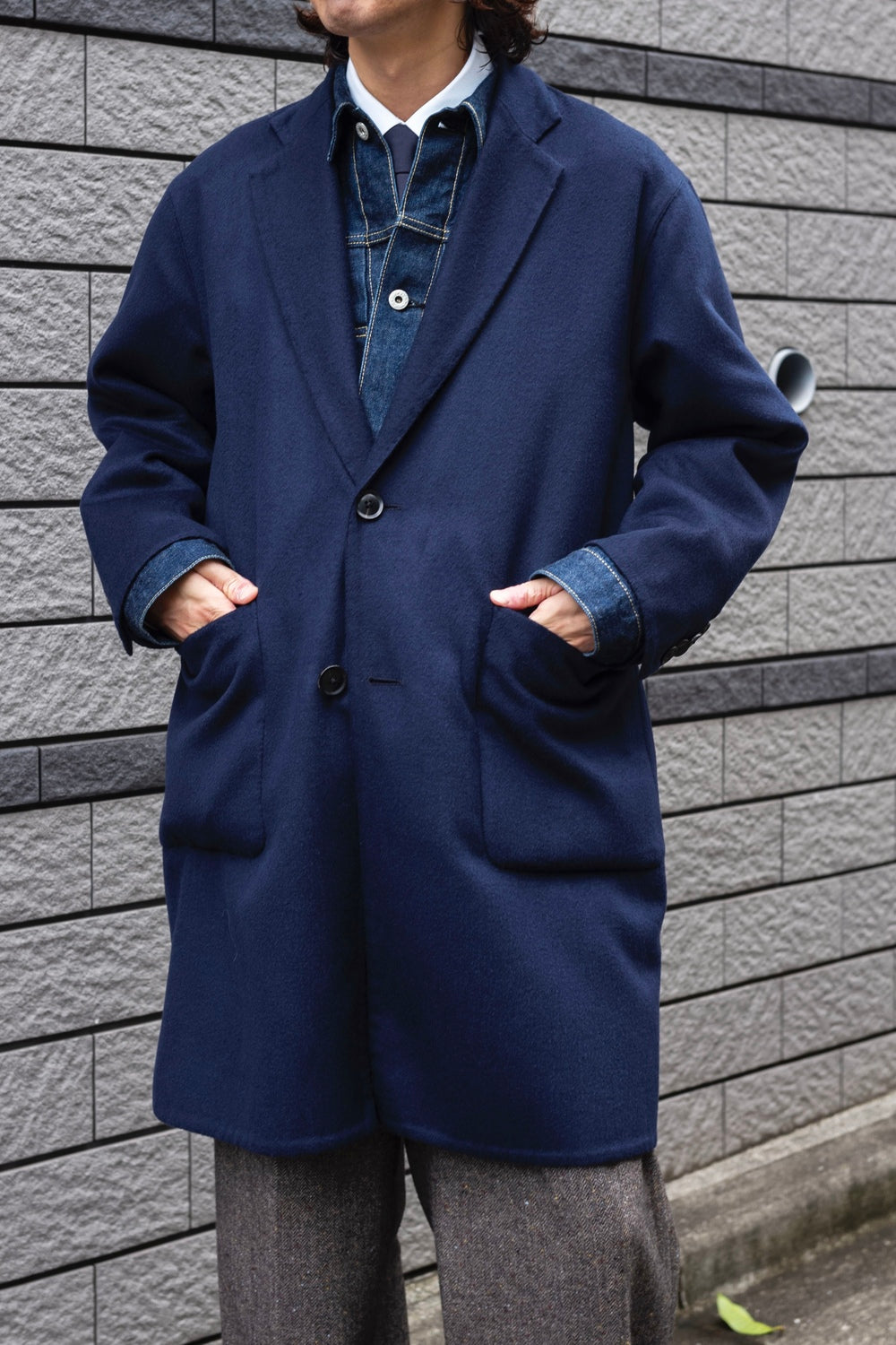 Hand Rever Chesterfield Coat-Alashan Cashmere | cliché