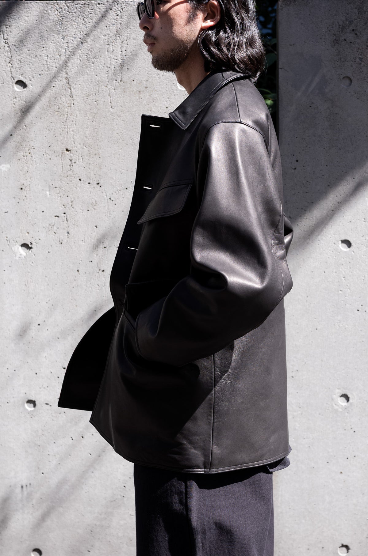 サイズ5❕　jun hashimoto leather jkt ccp カルペ Yahoo!オークション - LEON掲載 定価19万 junhashimoto GRAIN LEATHER