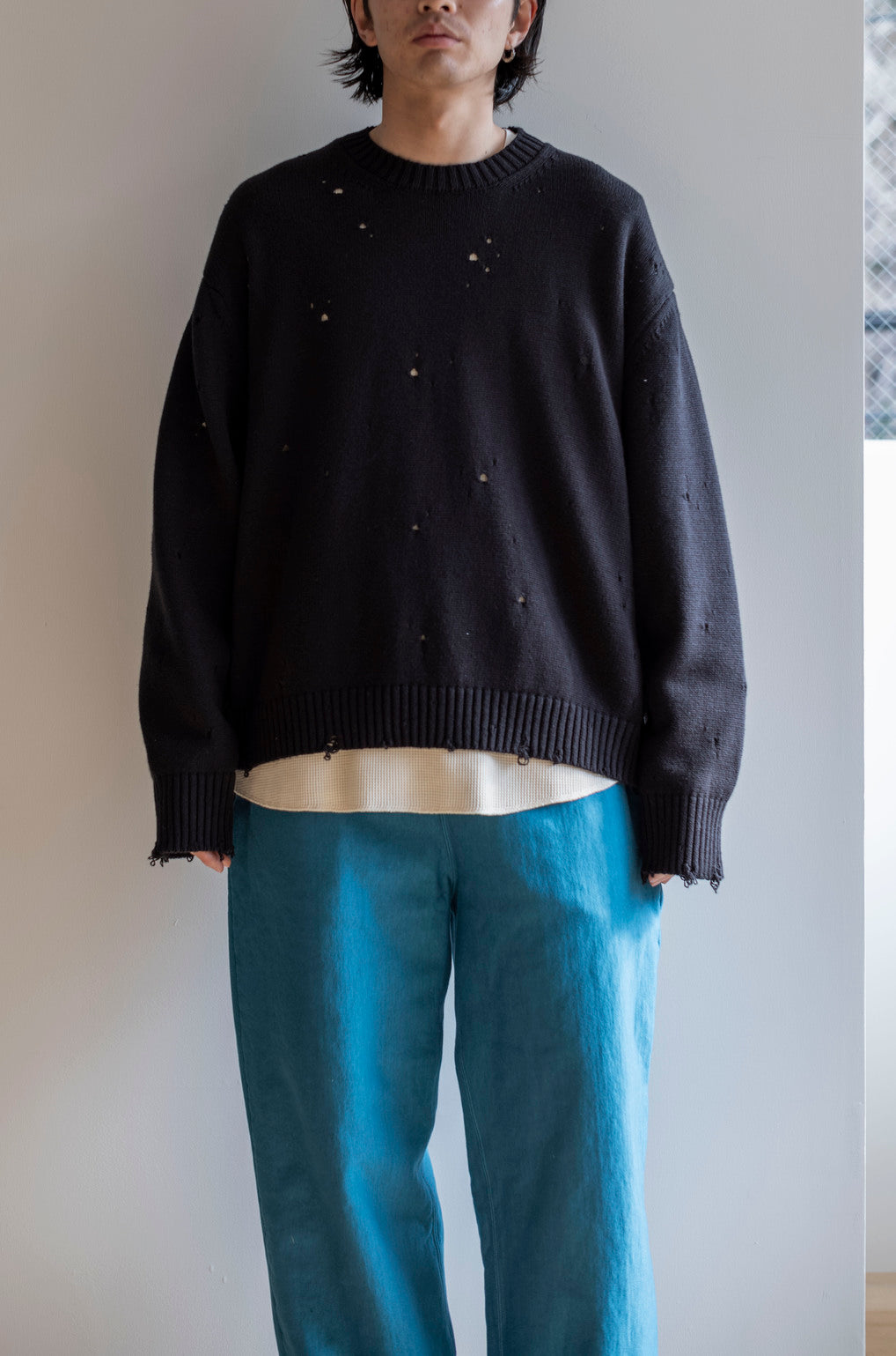 YOKE ヨーク / MILANO RIB V-NECK KNIT sizeM | camillevieraservices.com