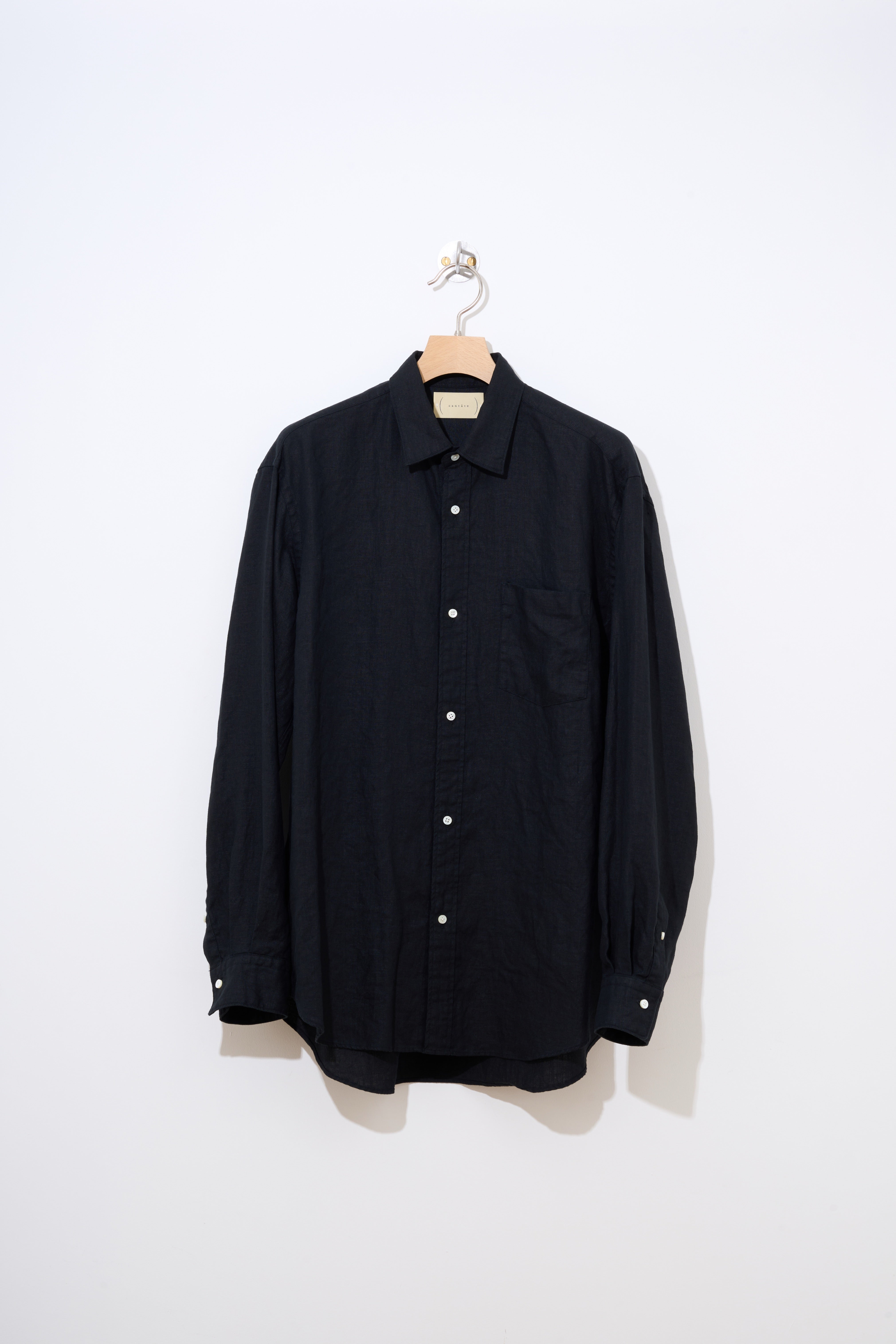 Essential Linen Shirt 〔NOIR〕