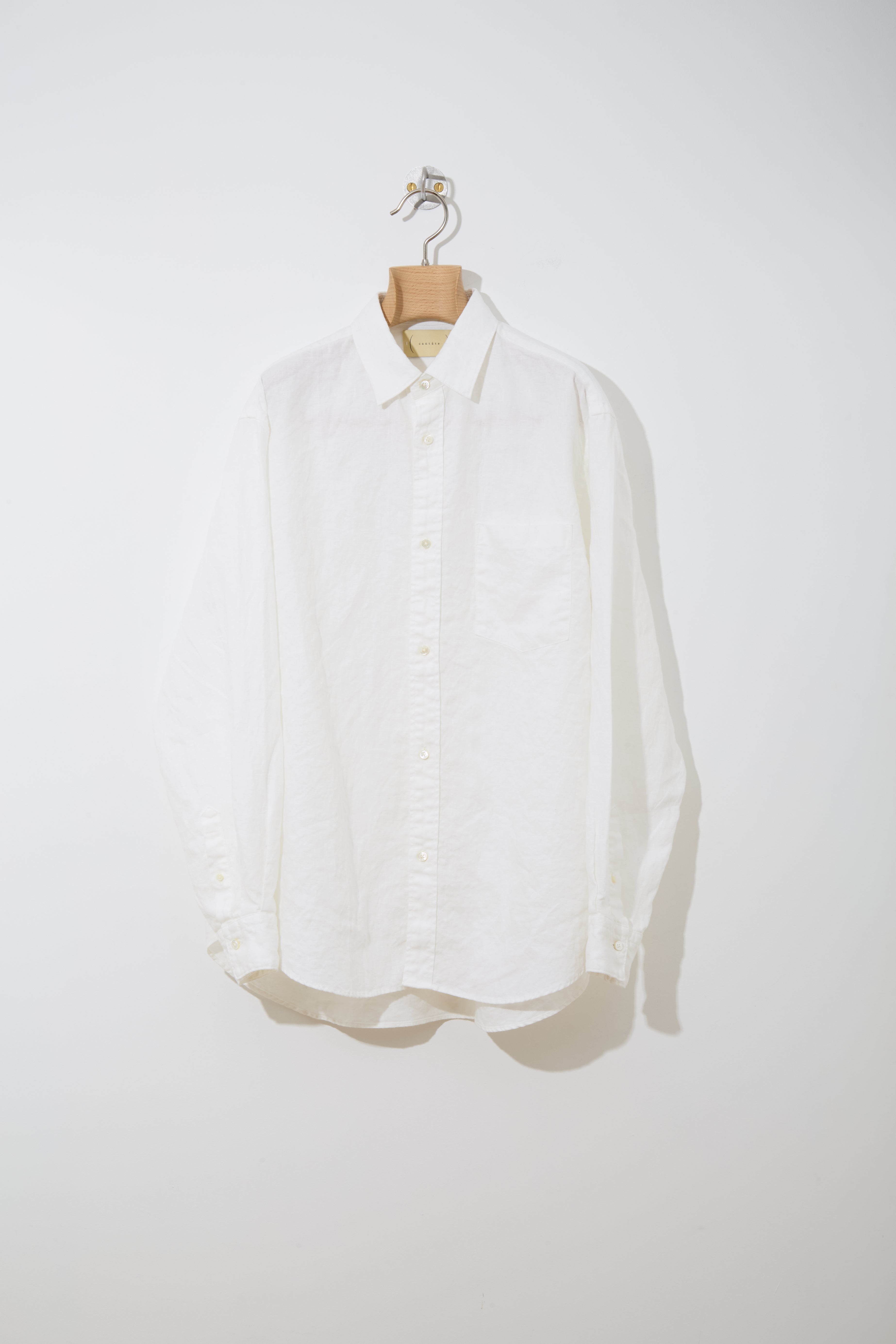 Essential Linen Shirt 〔WHITE〕