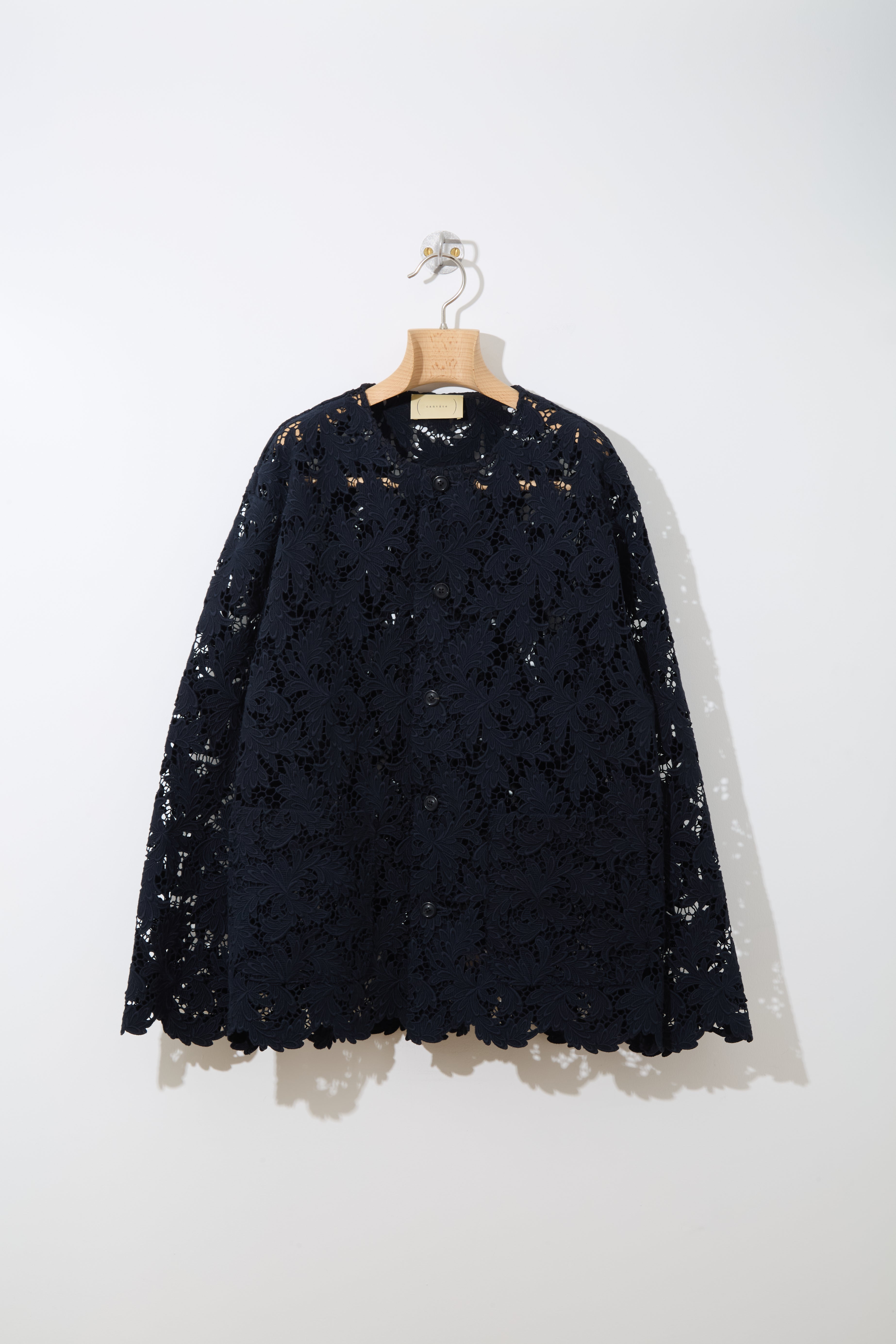 Feather Lace Blouson 〔NAVY〕