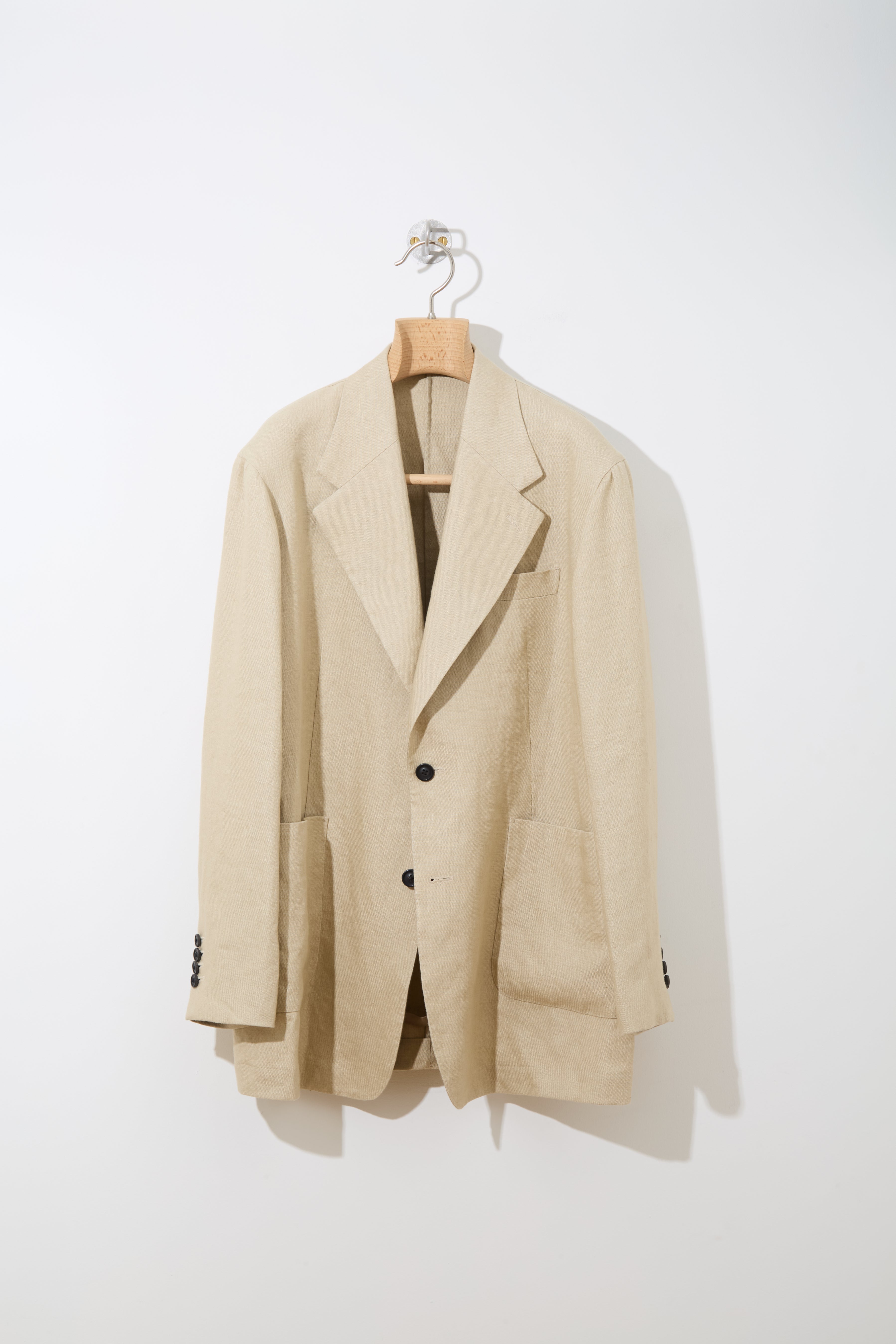 Linen Unstructured Tailored Jacket 〔BEIGE〕