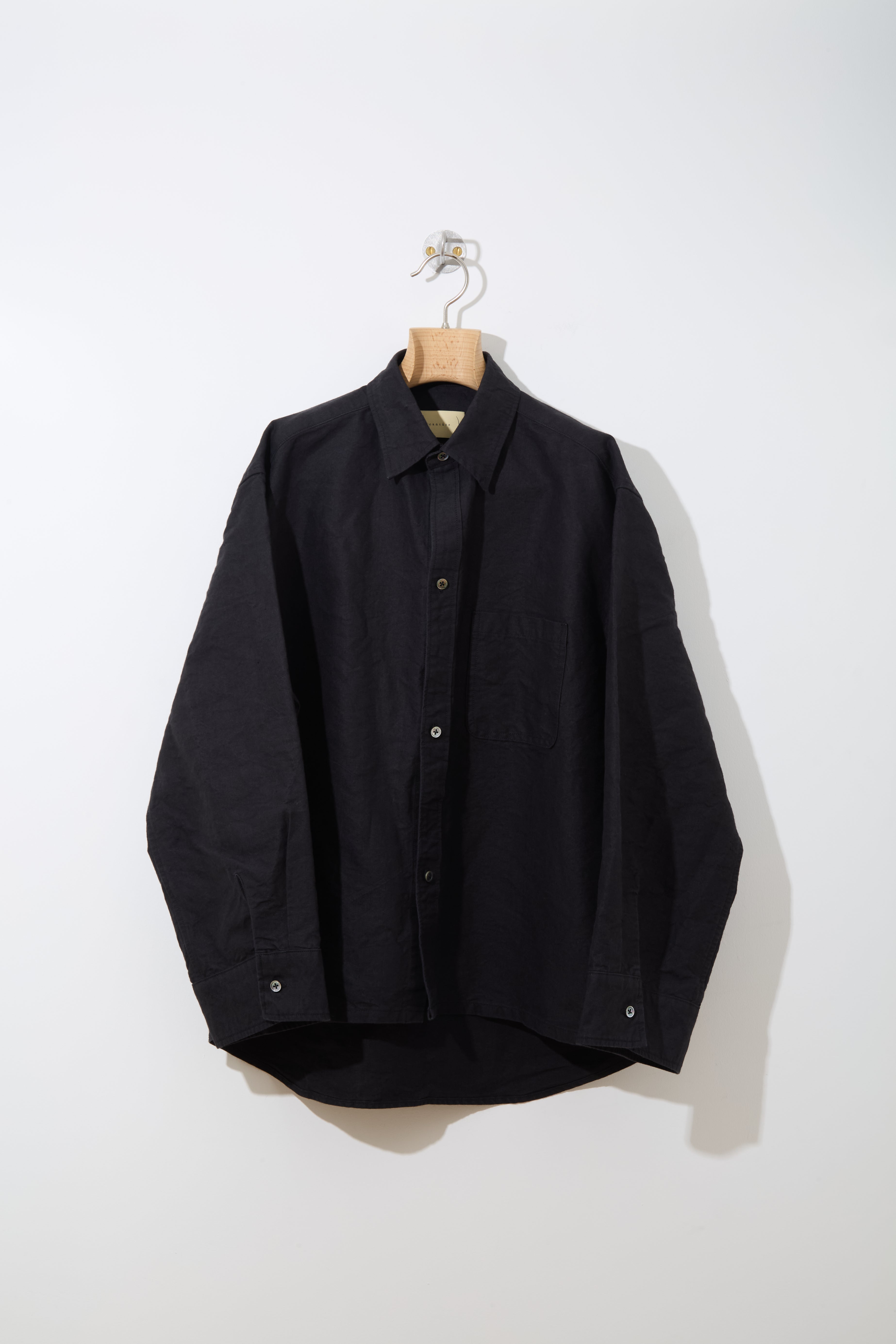Linen Washi Shirt Blouson 〔BLACK〕