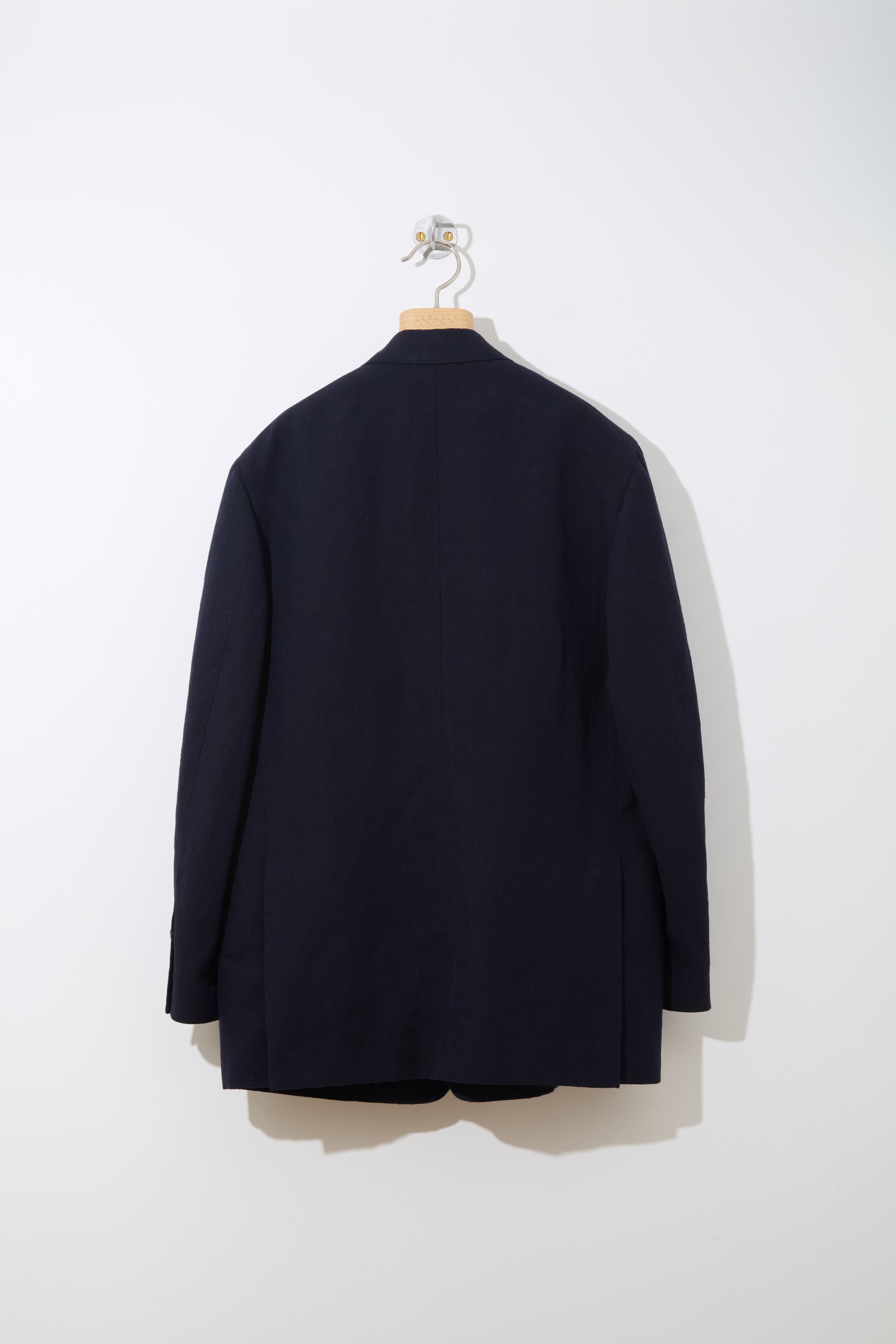 Soft Linen Unstructured Tailored Jacket  〔NAVY〕