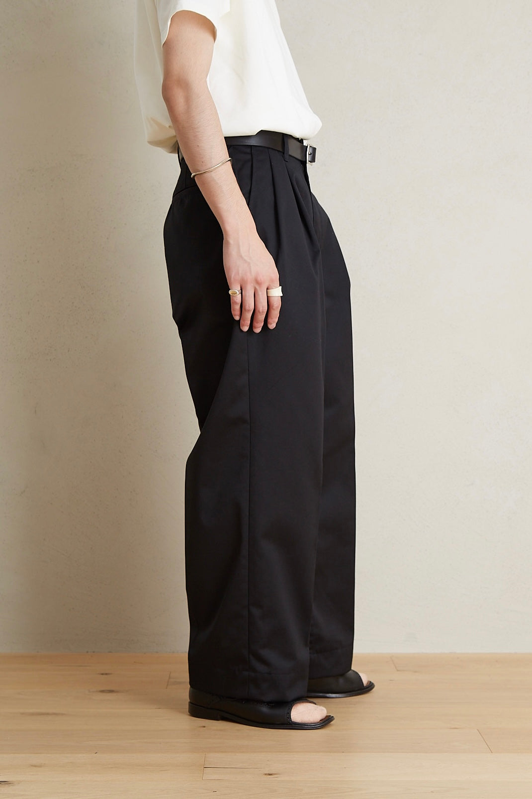 EX WIDE TROUSERS 〔BLACK〕