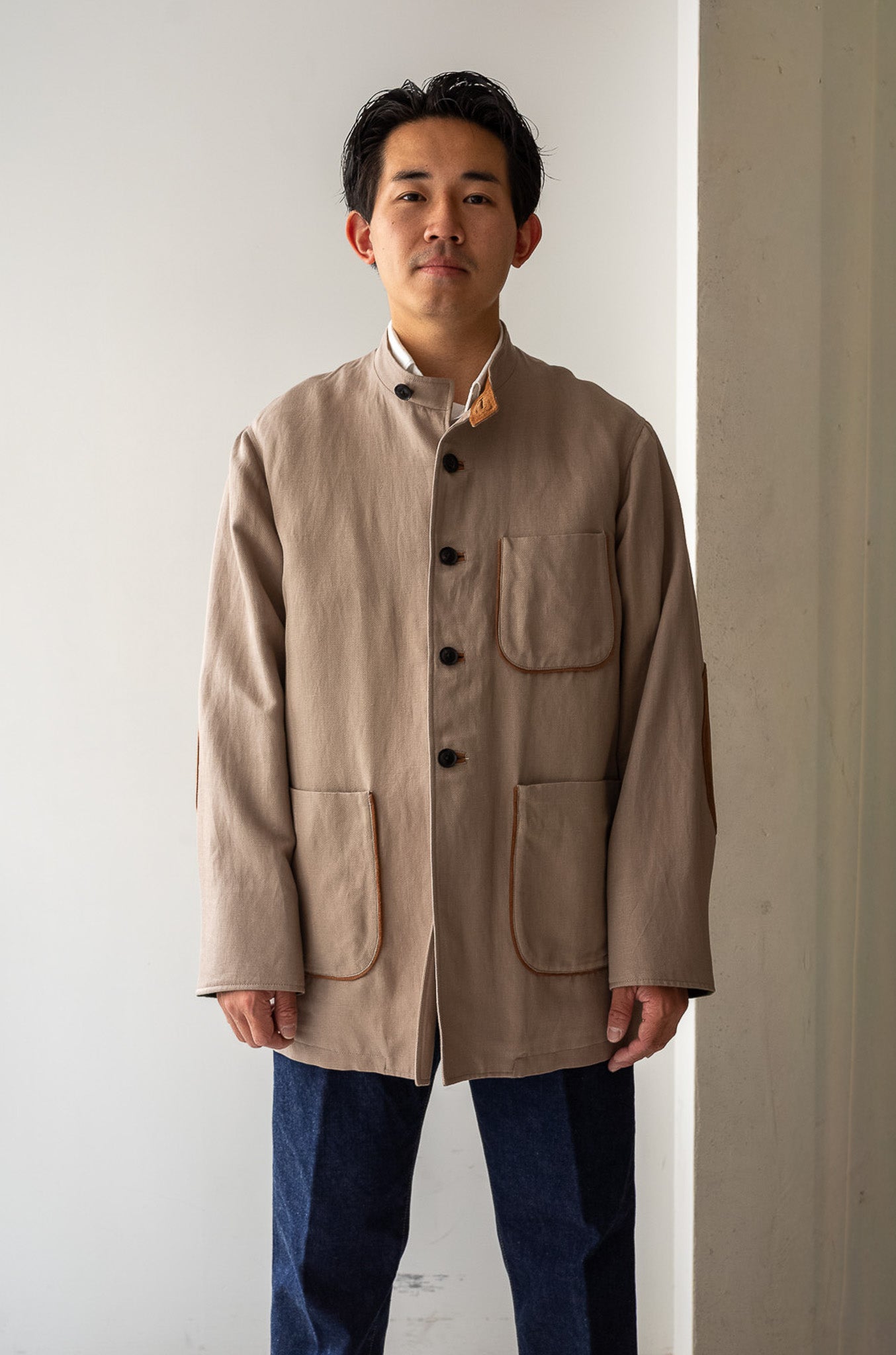 Silk Linen Forestiere Jacket〔MARON〕