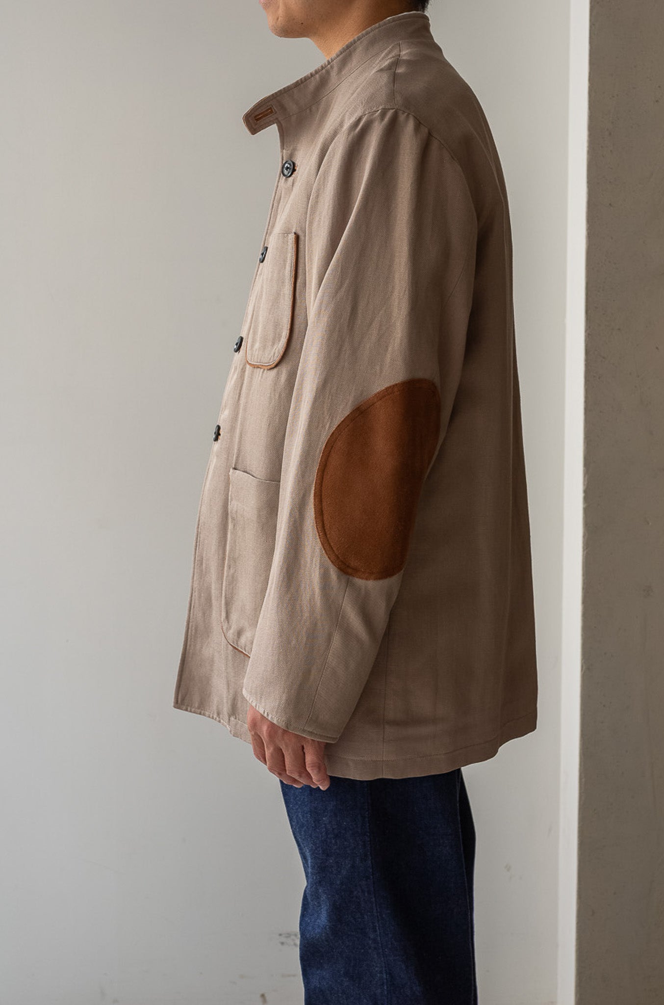 Silk Linen Forestiere Jacket〔MARON〕