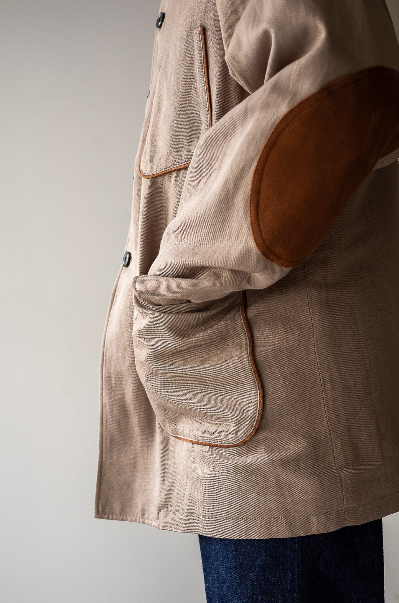Silk Linen Forestiere Jacket〔MARON〕