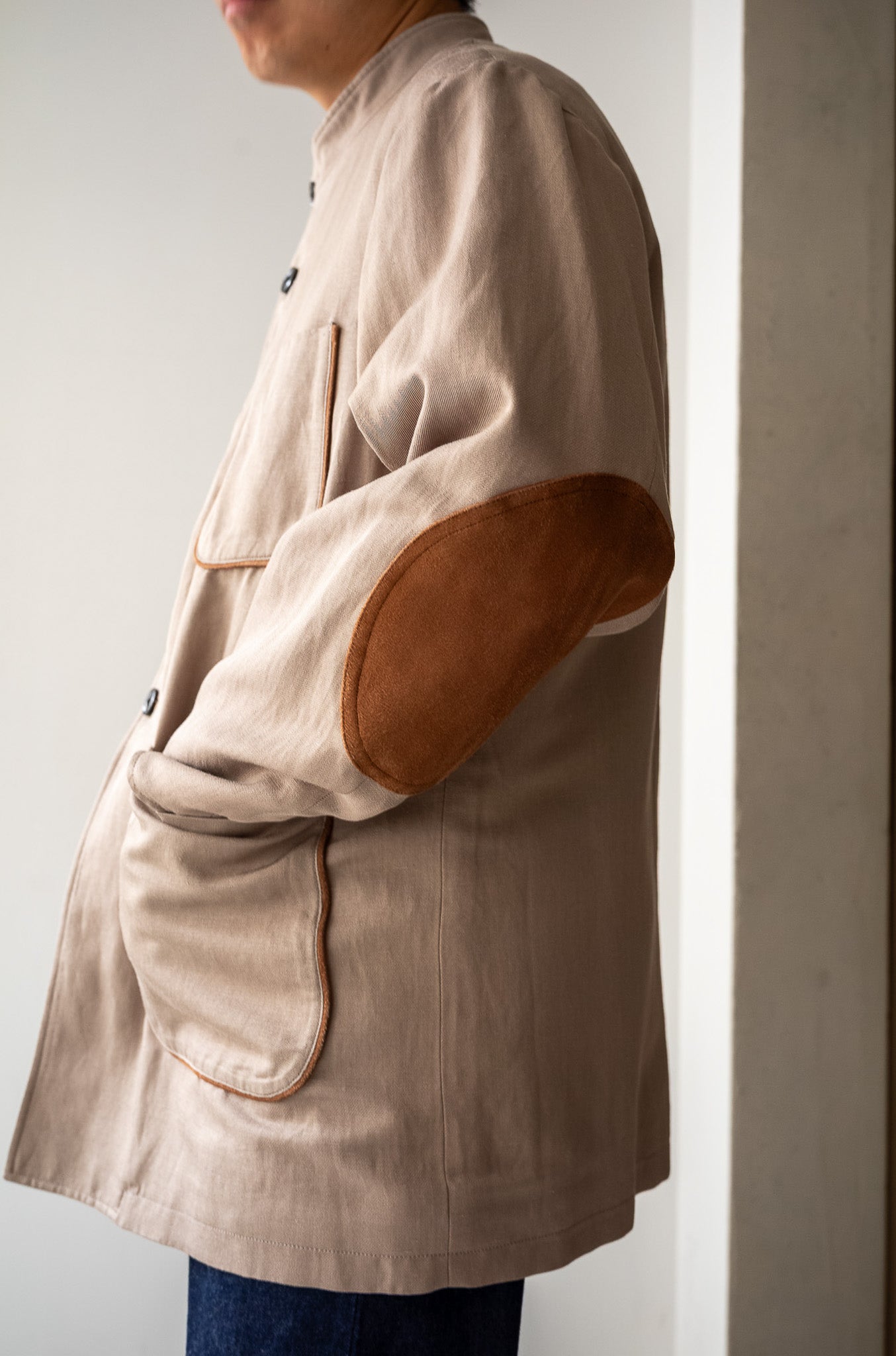 Silk Linen Forestiere Jacket〔MARON〕