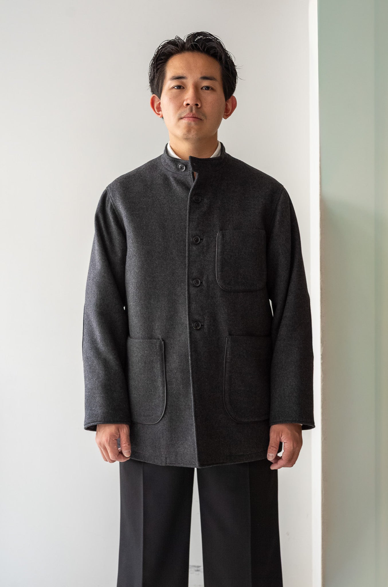 Wool Flannel Forestiere Jacket〔GRAY〕