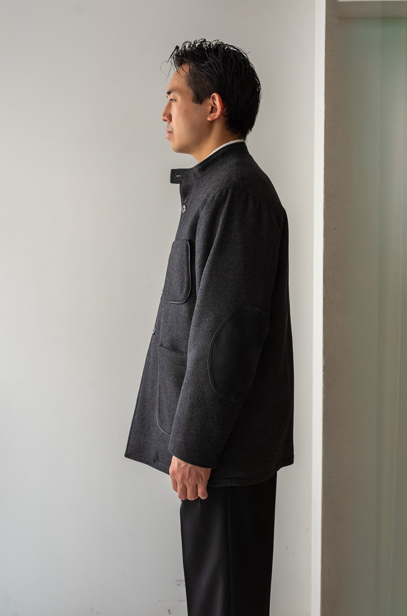 Wool Flannel Forestiere Jacket〔GRAY〕