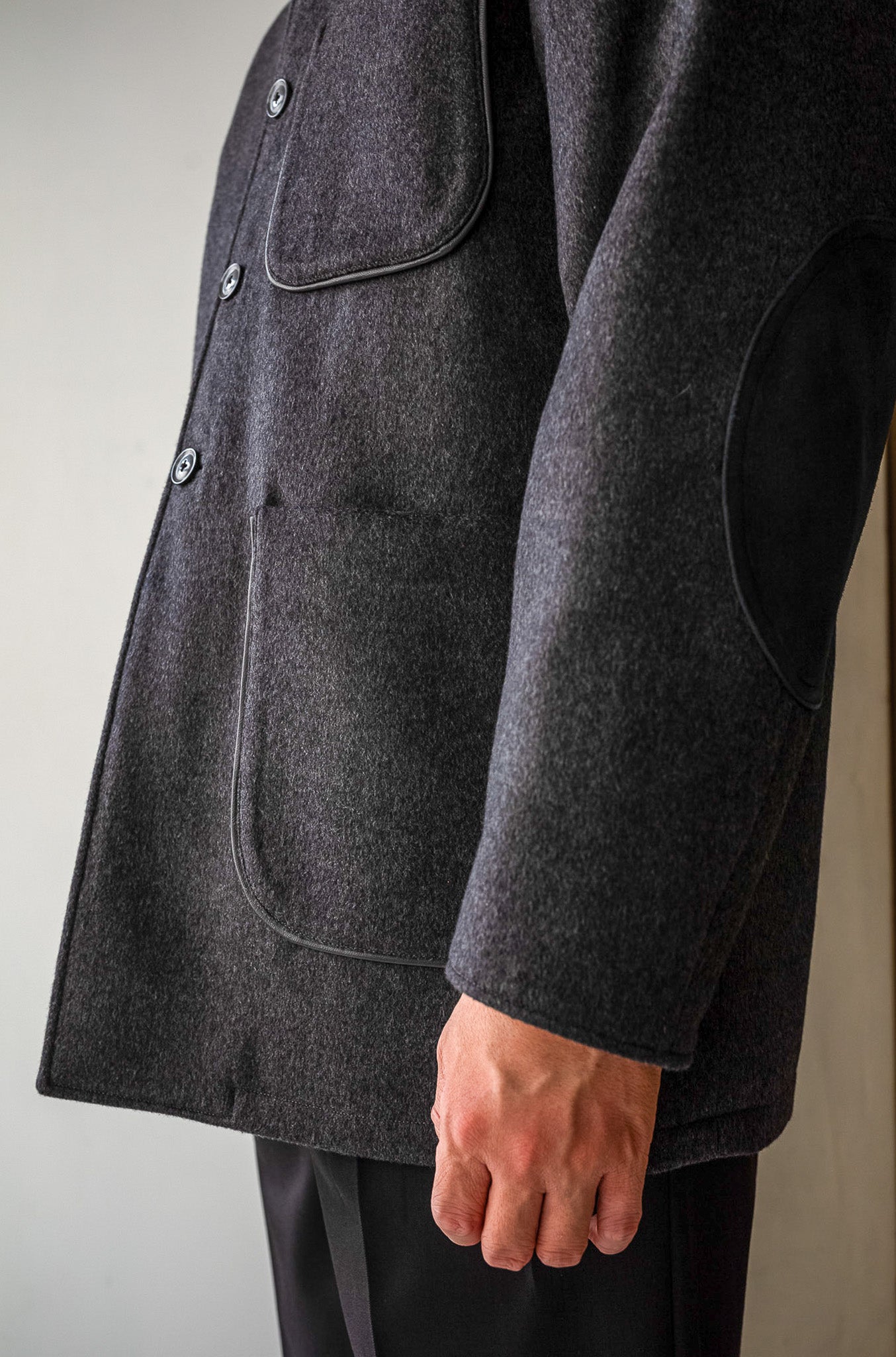 Wool Flannel Forestiere Jacket〔GRAY〕