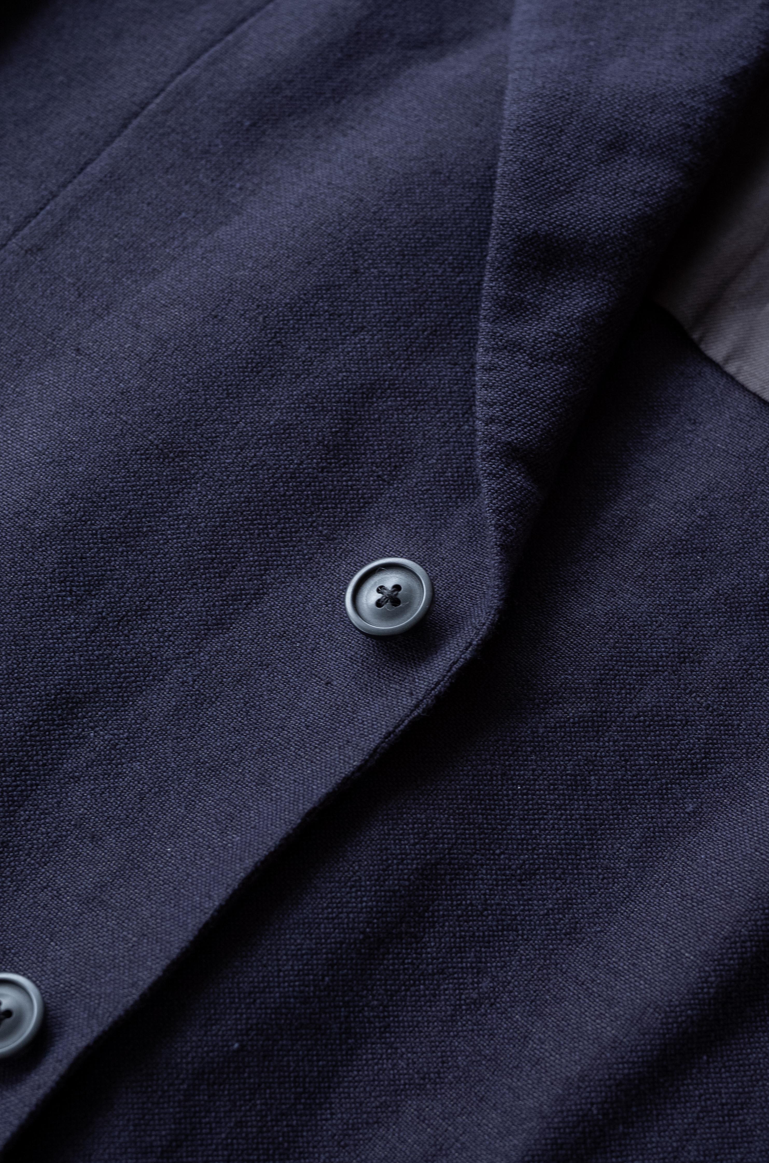 Soft Linen Unstructured Tailored Jacket  〔NAVY〕