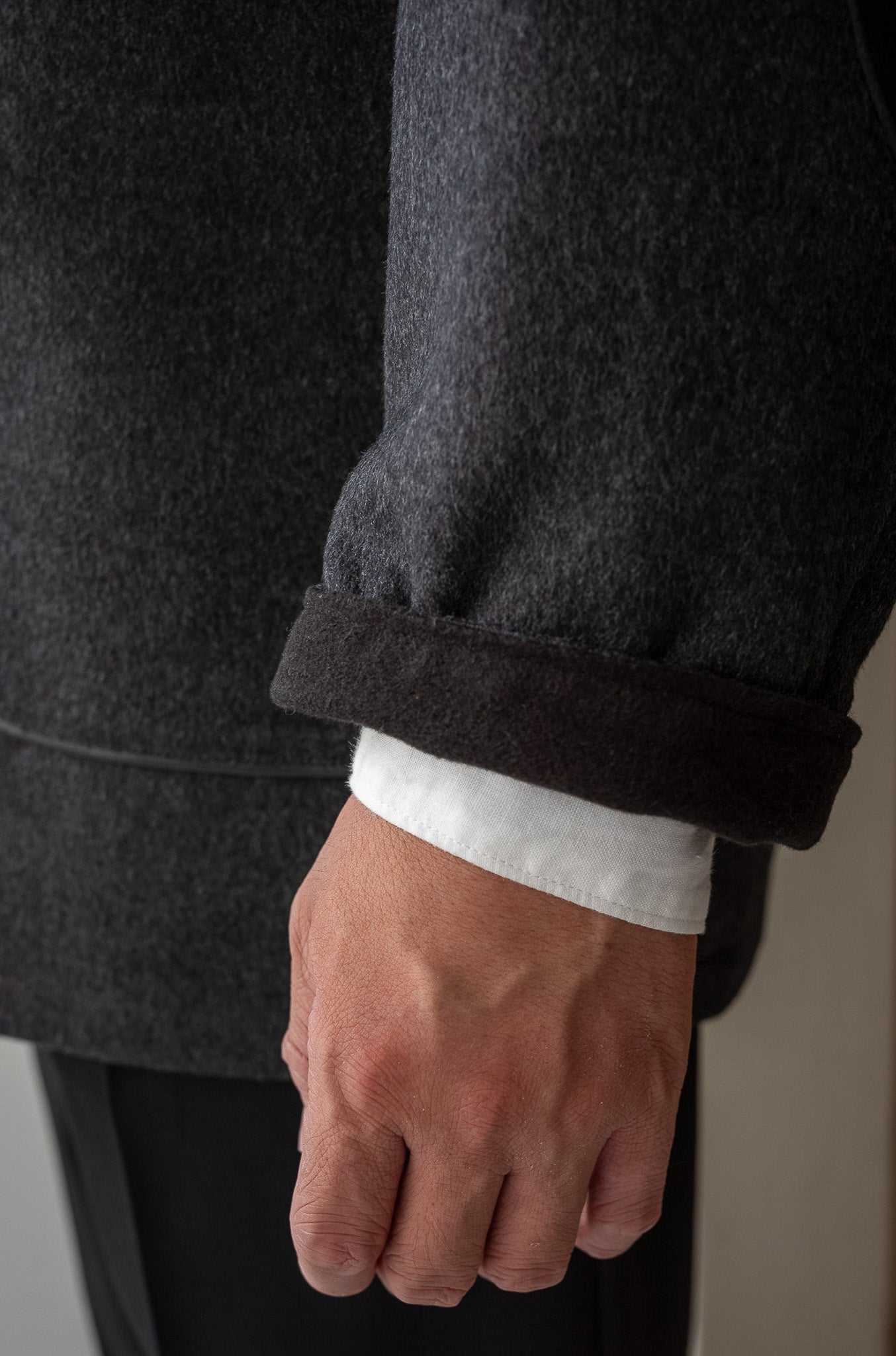 Wool Flannel Forestiere Jacket〔GRAY〕