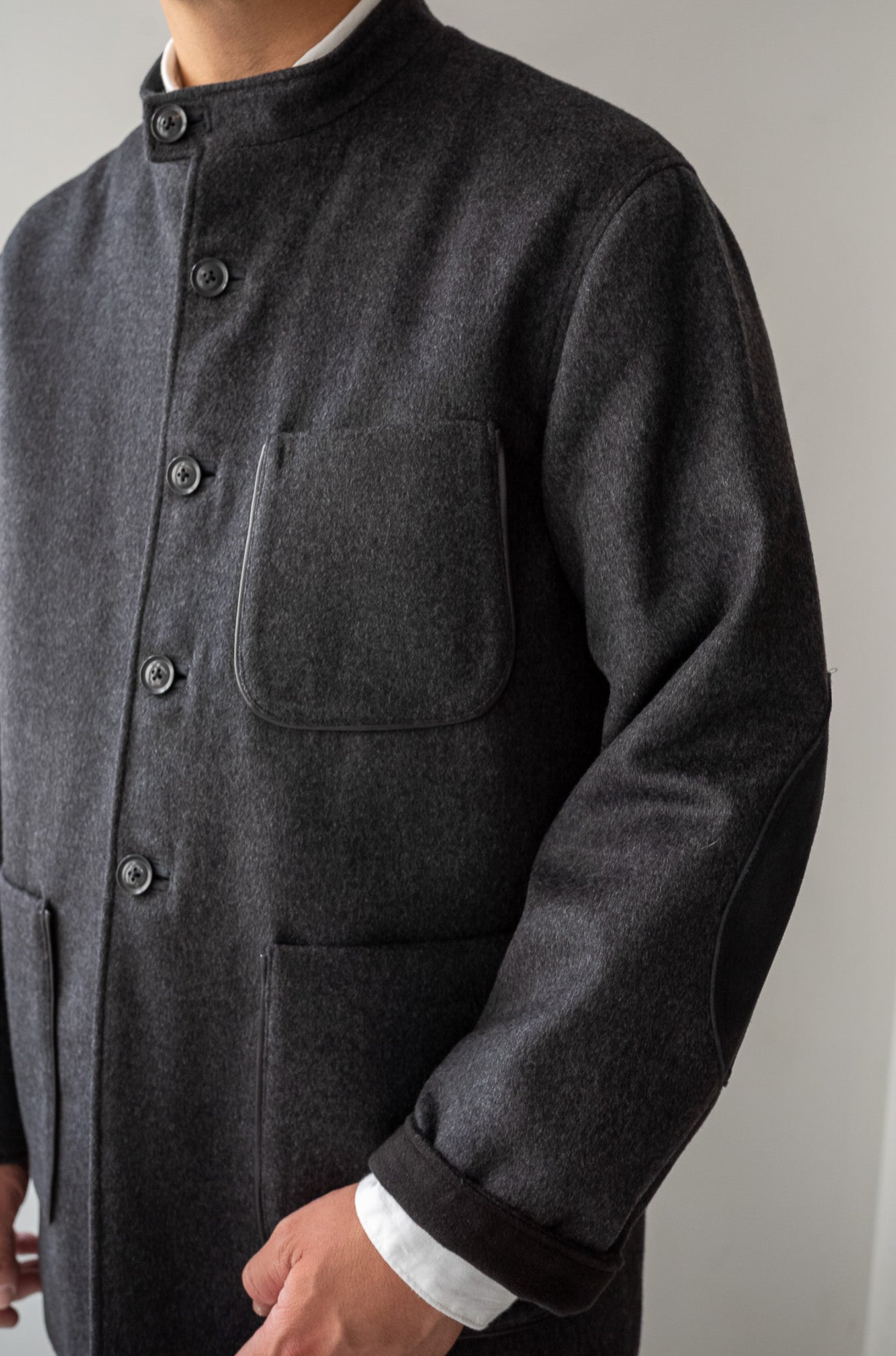 Wool Flannel Forestiere Jacket〔GRAY〕