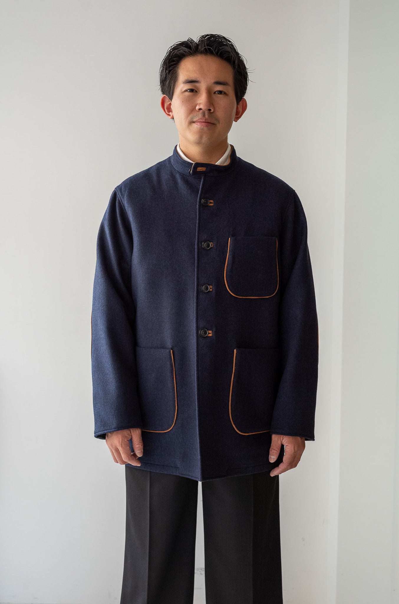 Wool Flannel Forestiere Jacket 〔NAVY〕