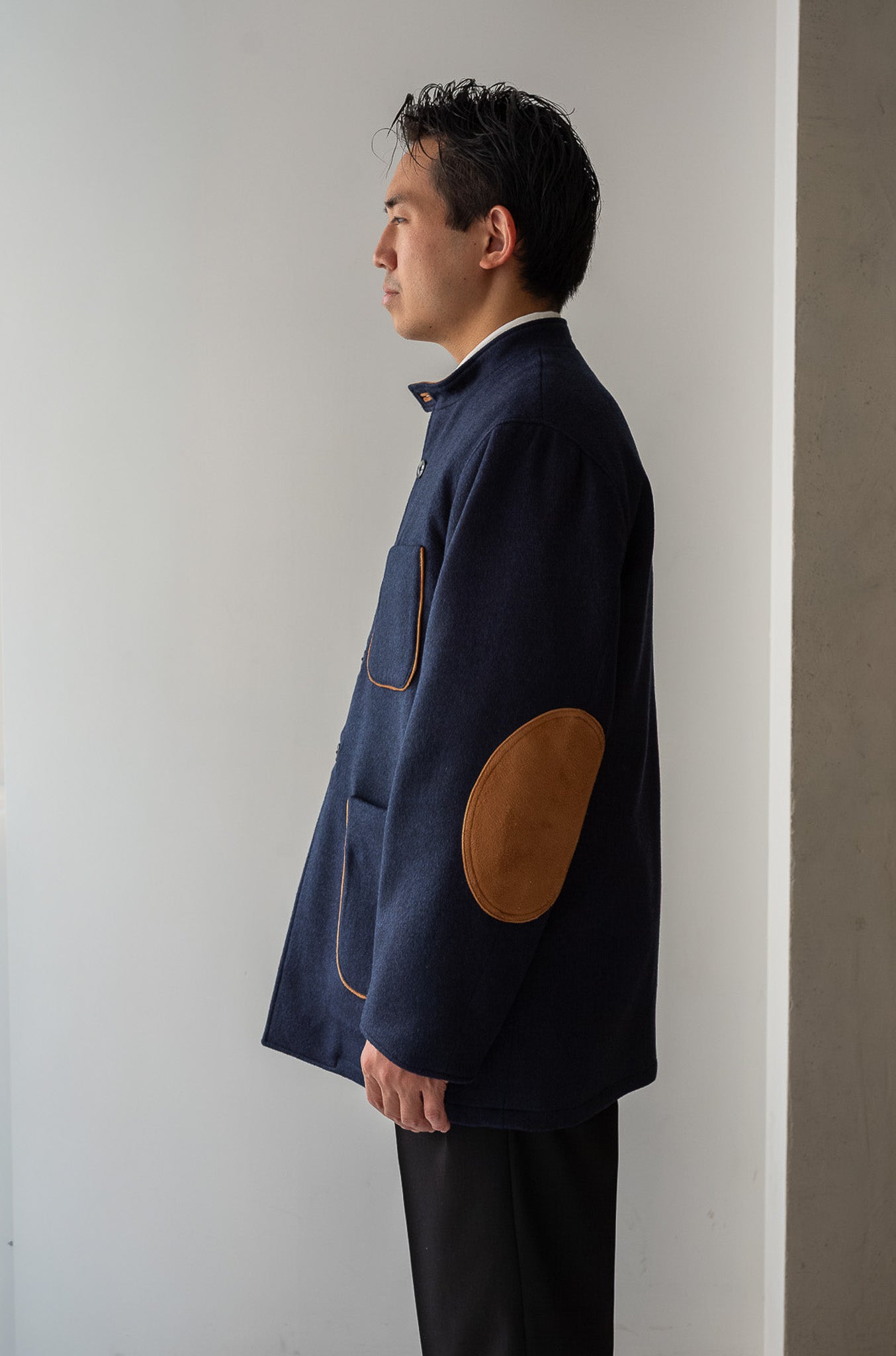 Wool Flannel Forestiere Jacket 〔NAVY〕