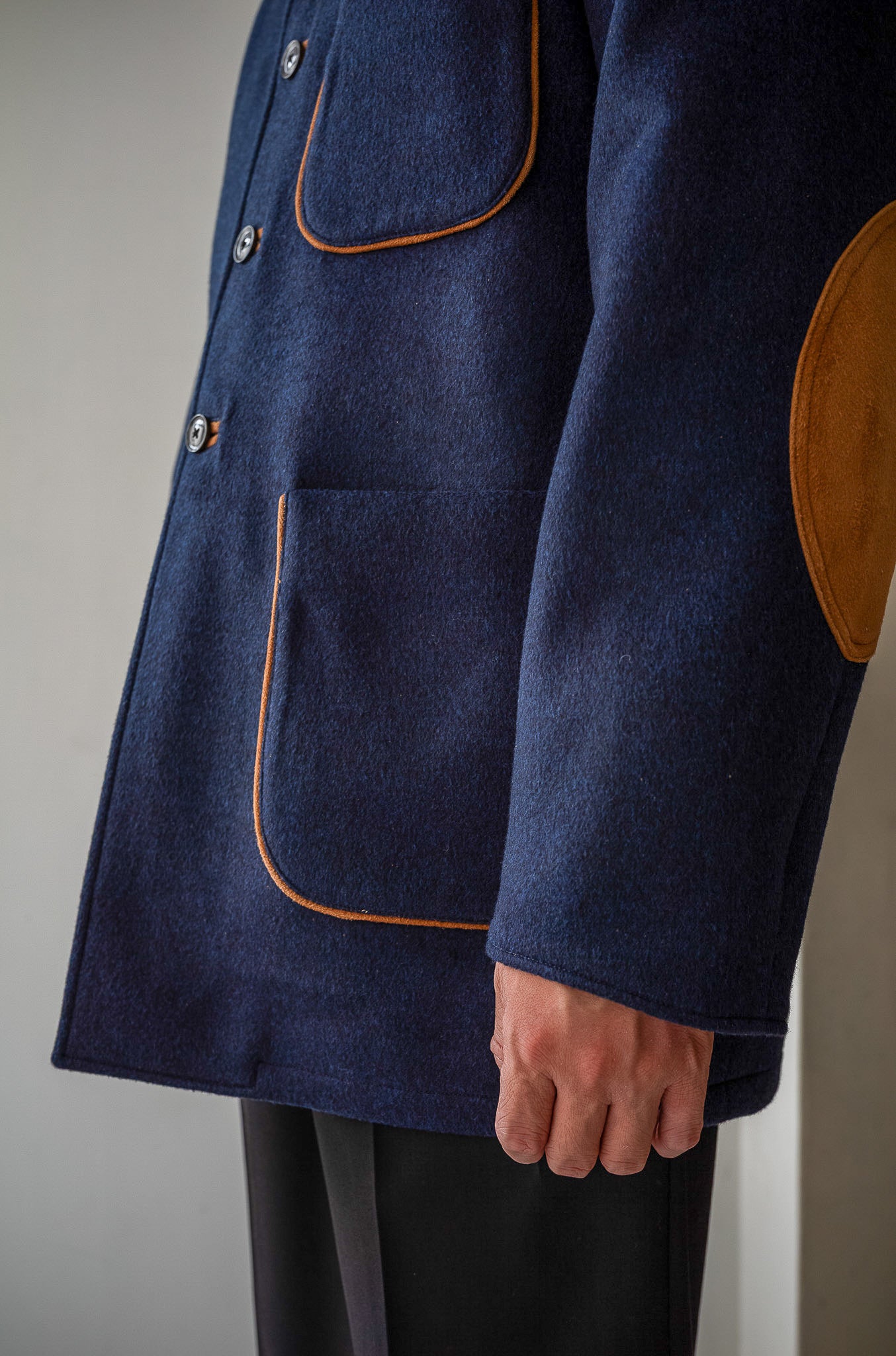 Wool Flannel Forestiere Jacket 〔NAVY〕