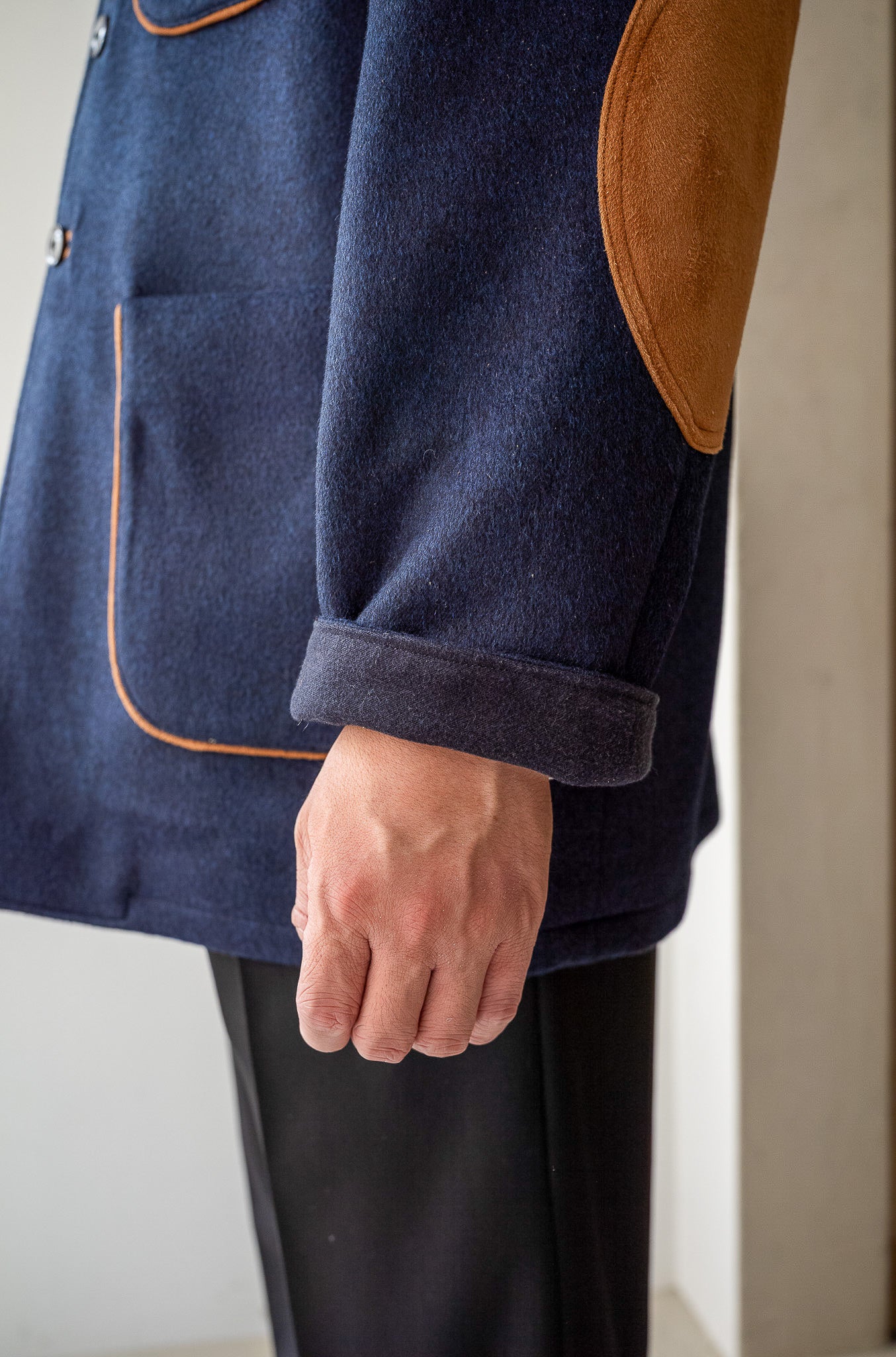 Wool Flannel Forestiere Jacket 〔NAVY〕