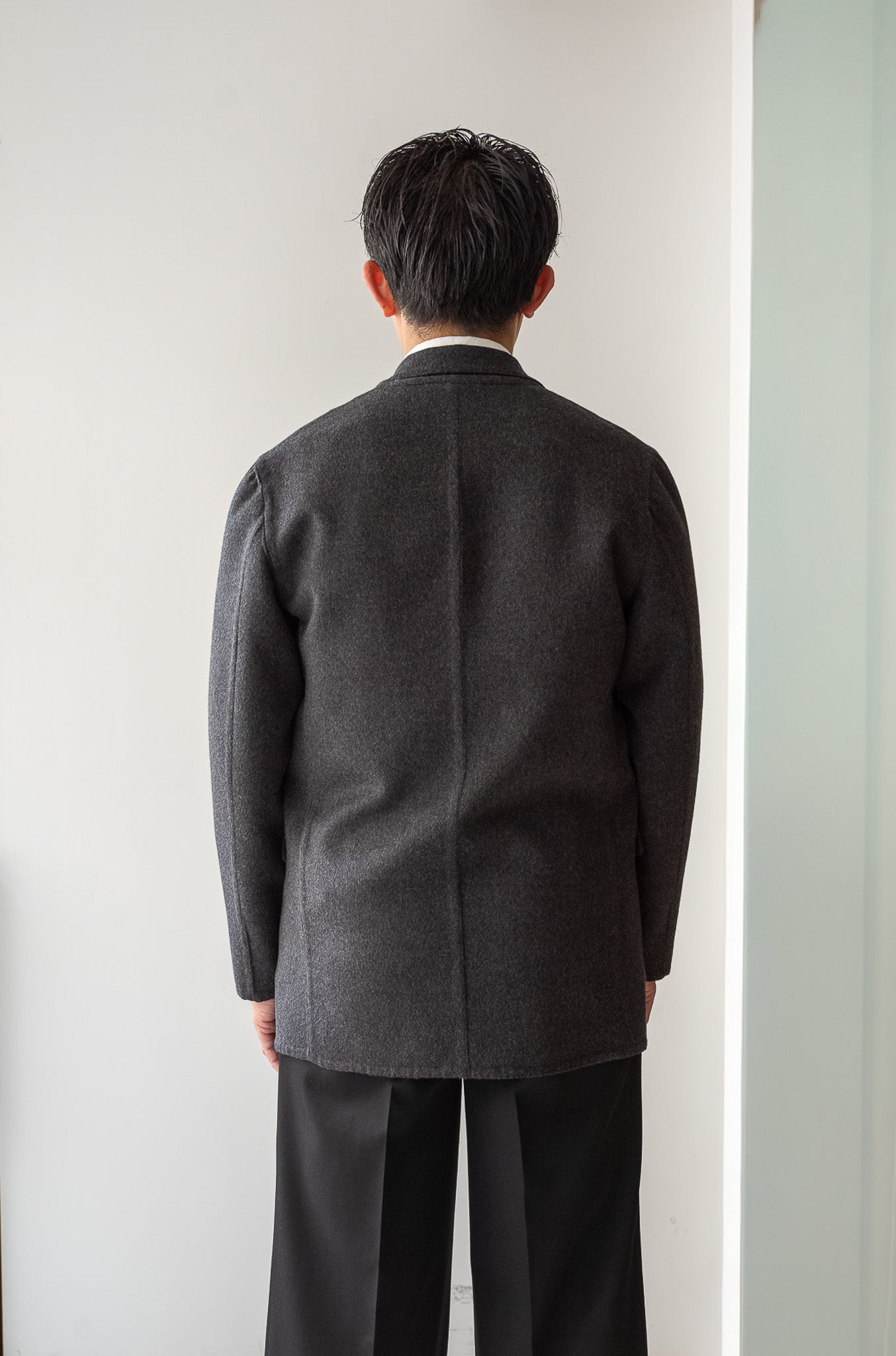 Hand Rever Wool Flannel Jacket 〔GRAY〕