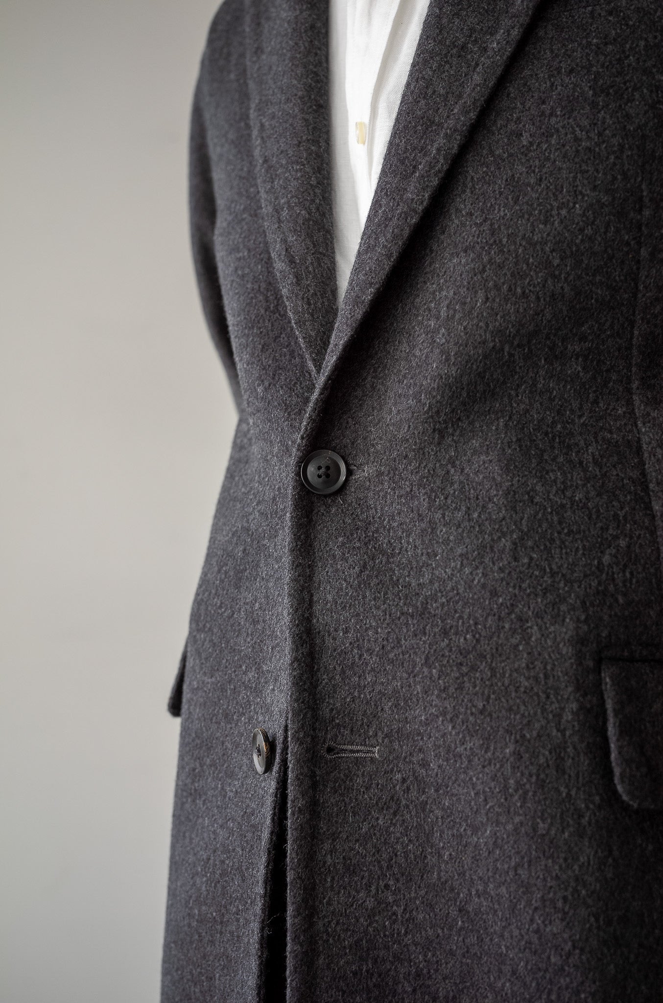 Hand Rever Wool Flannel Jacket 〔GRAY〕