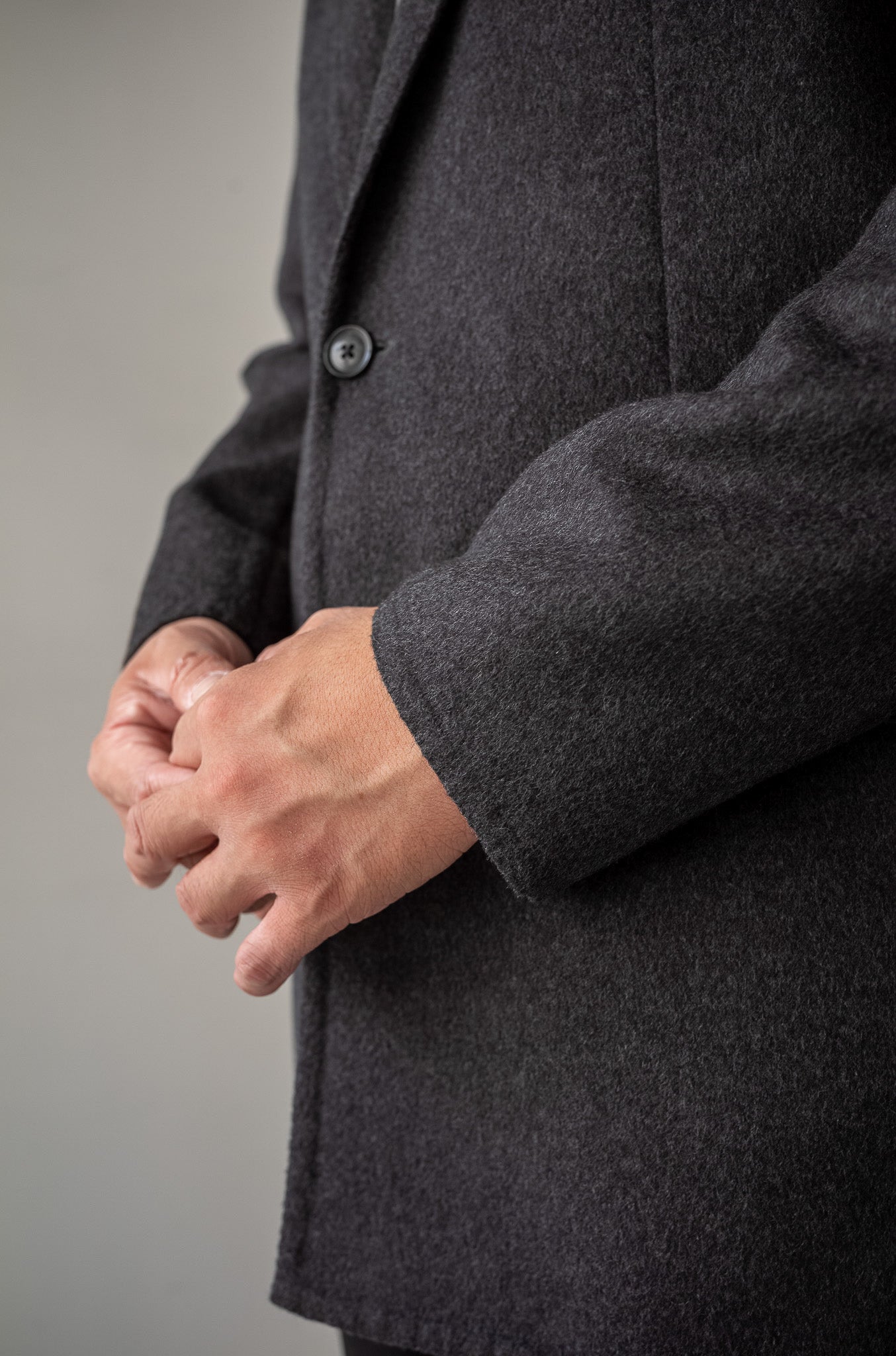 Hand Rever Wool Flannel Jacket 〔GRAY〕