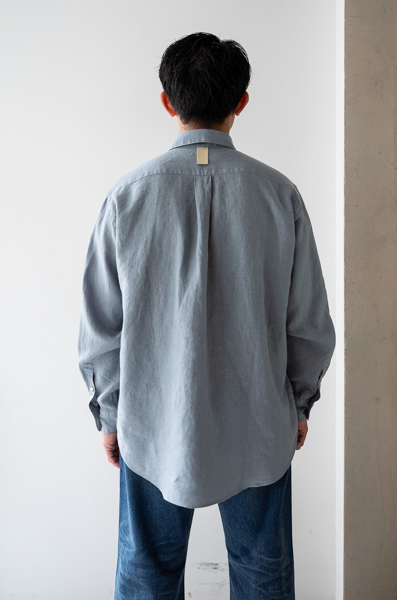 Essential Linen Shirt 〔BLEU GRIS〕
