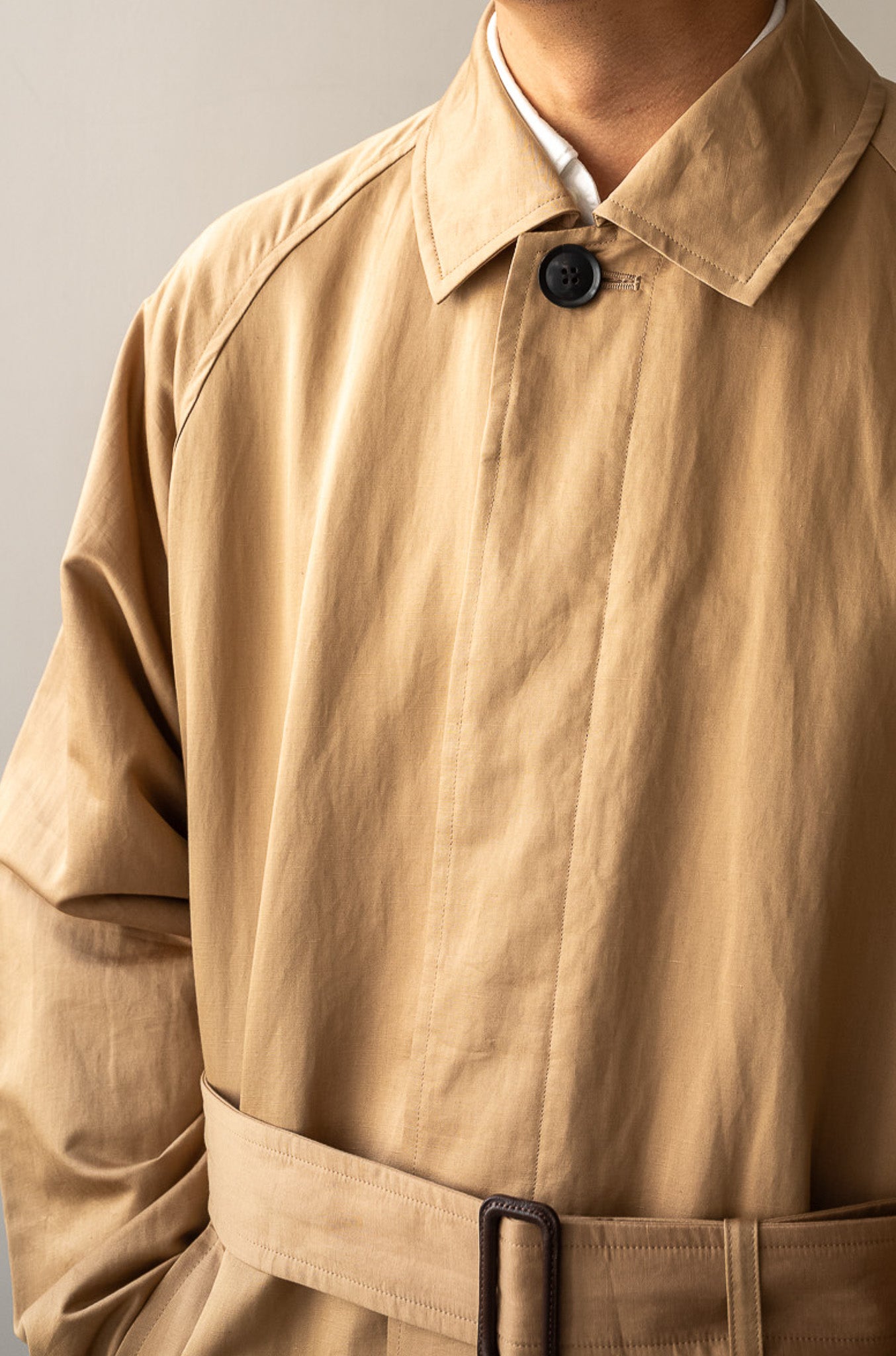 One-Piece Sleeve Balmacaan Coat〔MARON〕