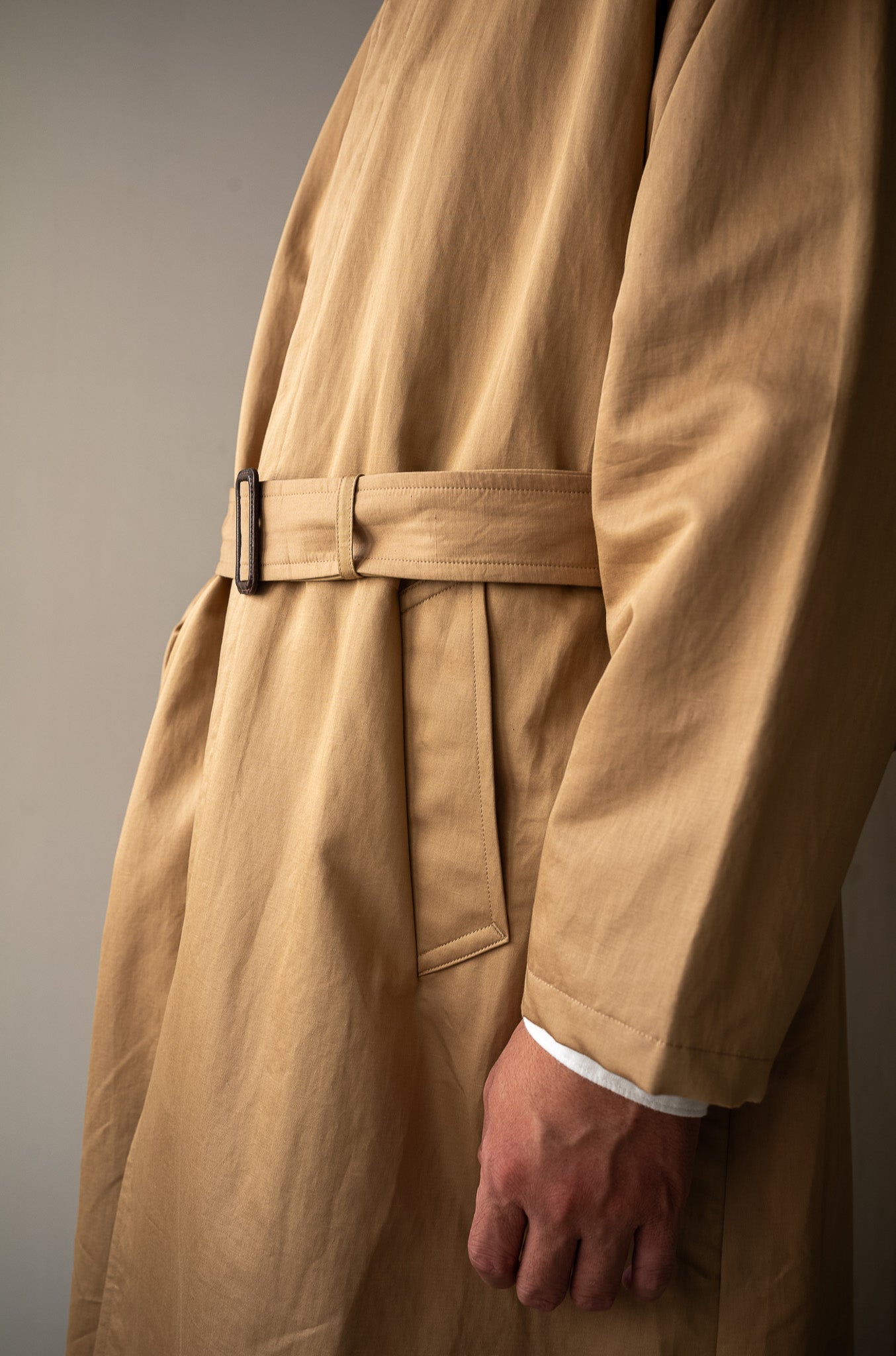One-Piece Sleeve Balmacaan Coat〔MARON〕