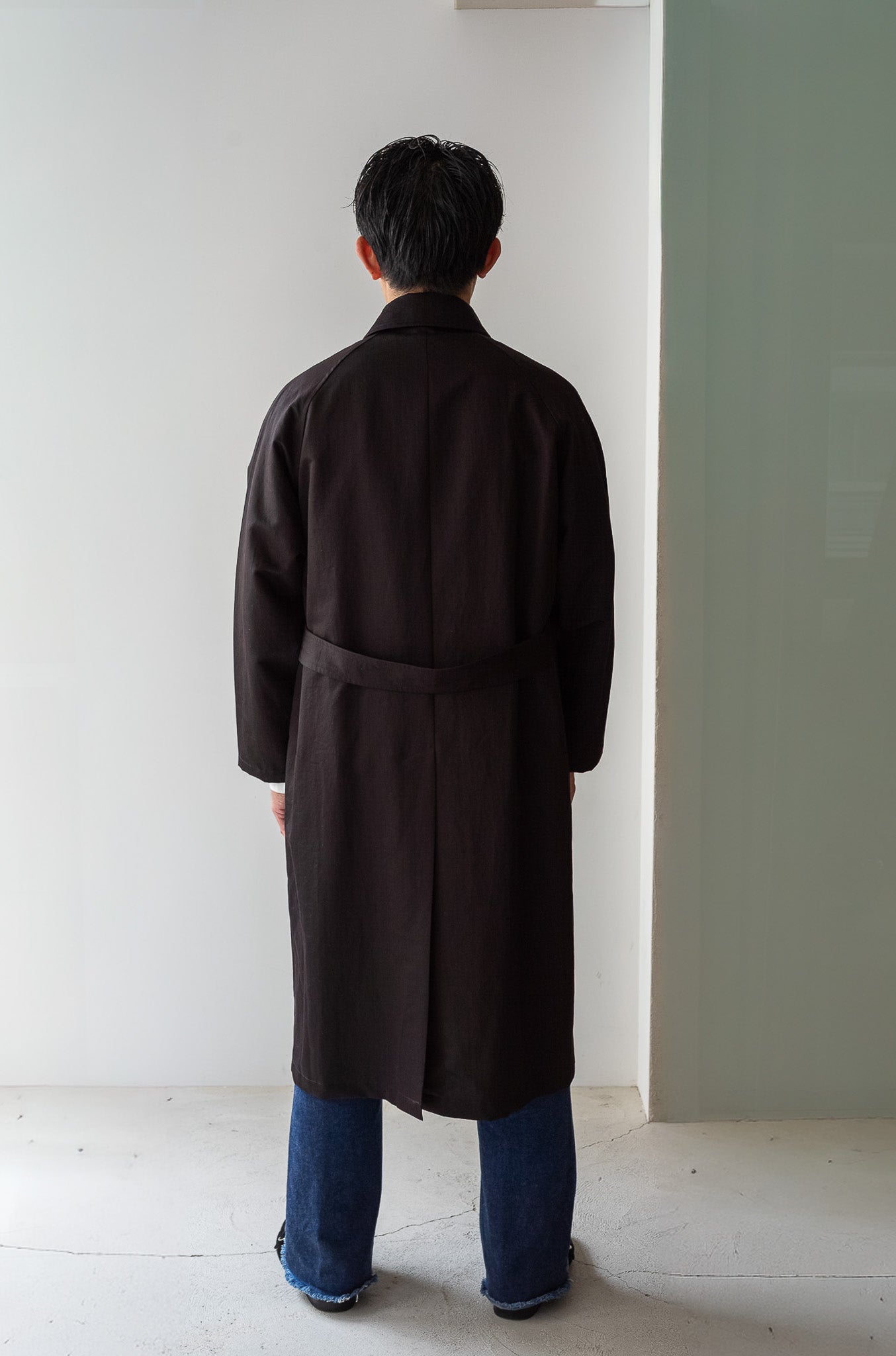 One-Piece Sleeve Balmacaan Coat 〔NOIR〕