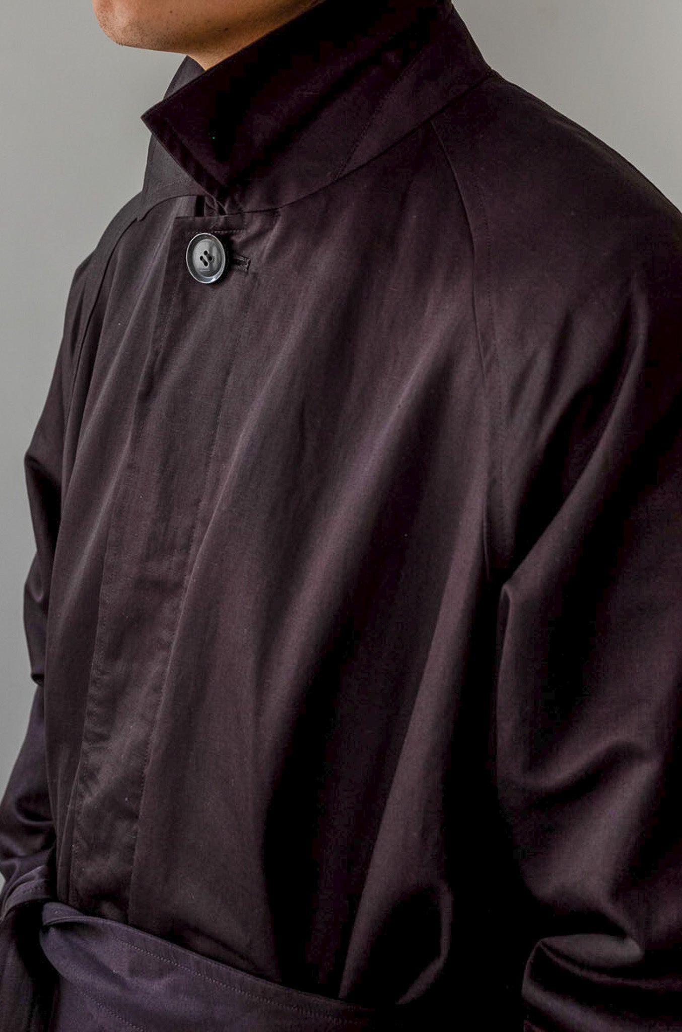 One-Piece Sleeve Balmacaan Coat 〔NOIR〕