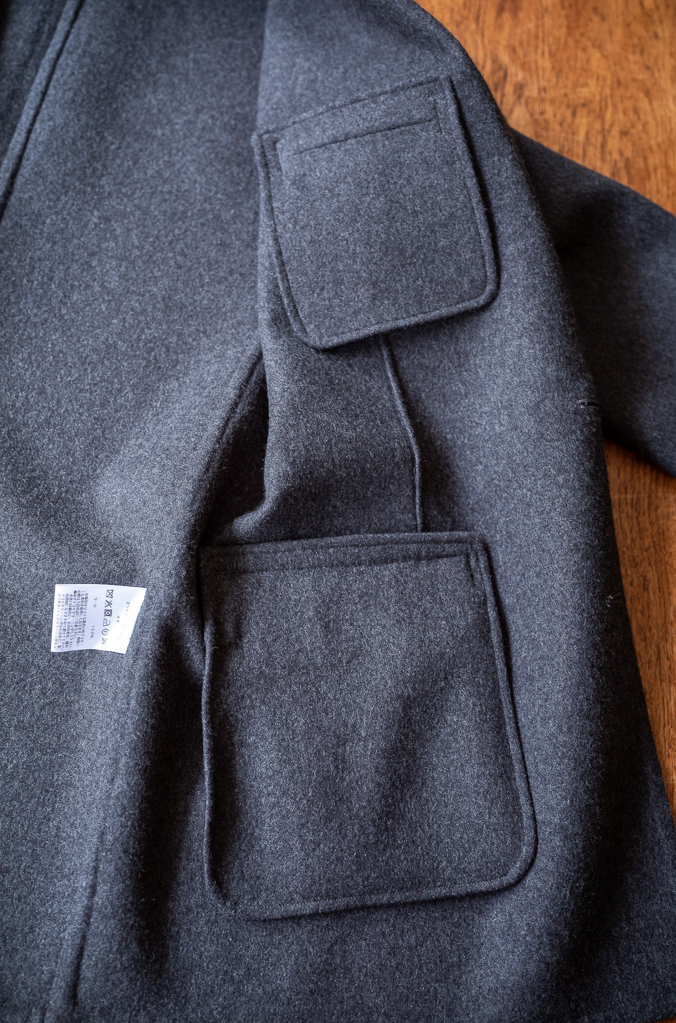 Hand Rever Wool Flannel Jacket 〔GRAY〕