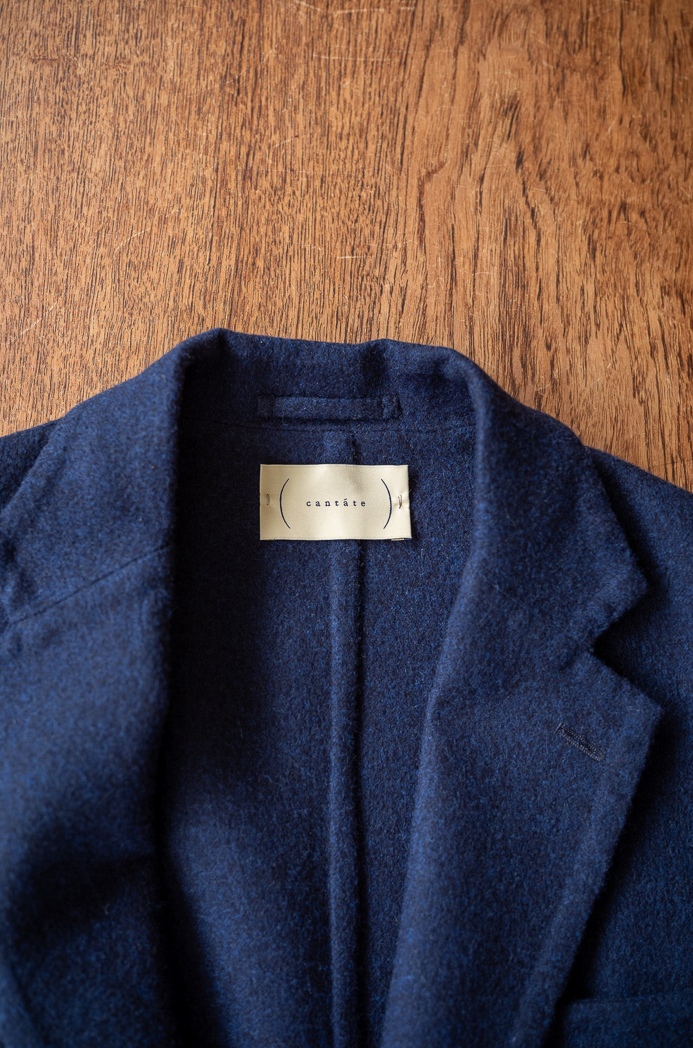 Hand Rever Wool Flannel Jacket〔NAVY〕