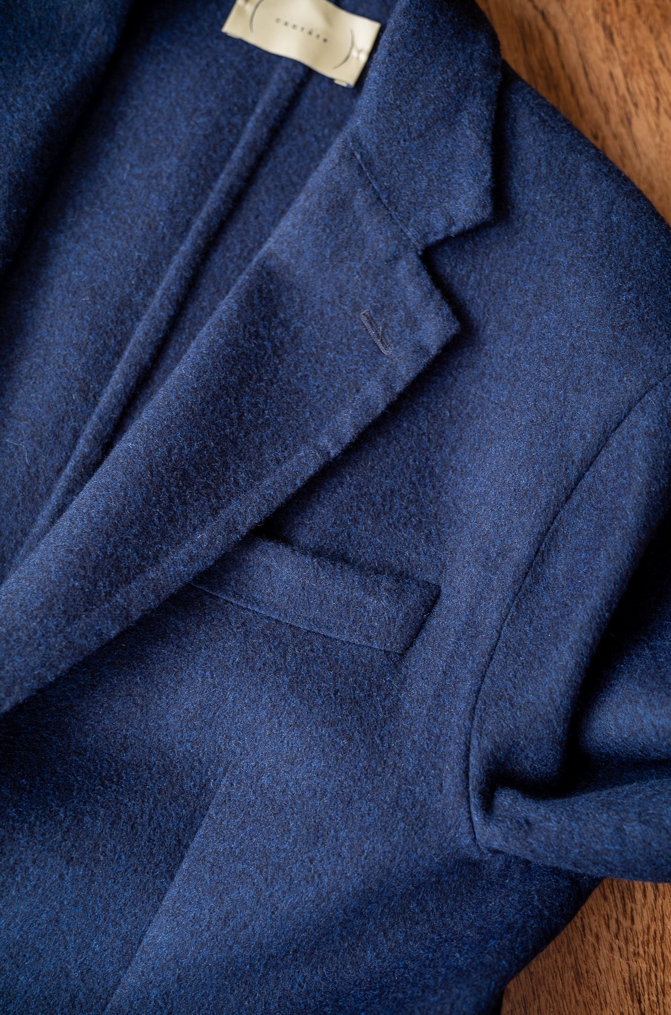 Hand Rever Wool Flannel Jacket〔NAVY〕