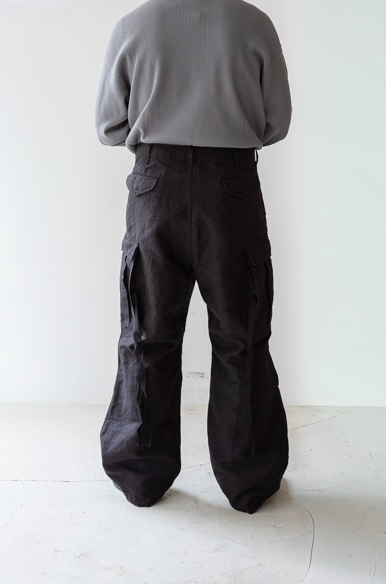 Linen Washi M51 Cargo Pants 〔BLACK〕