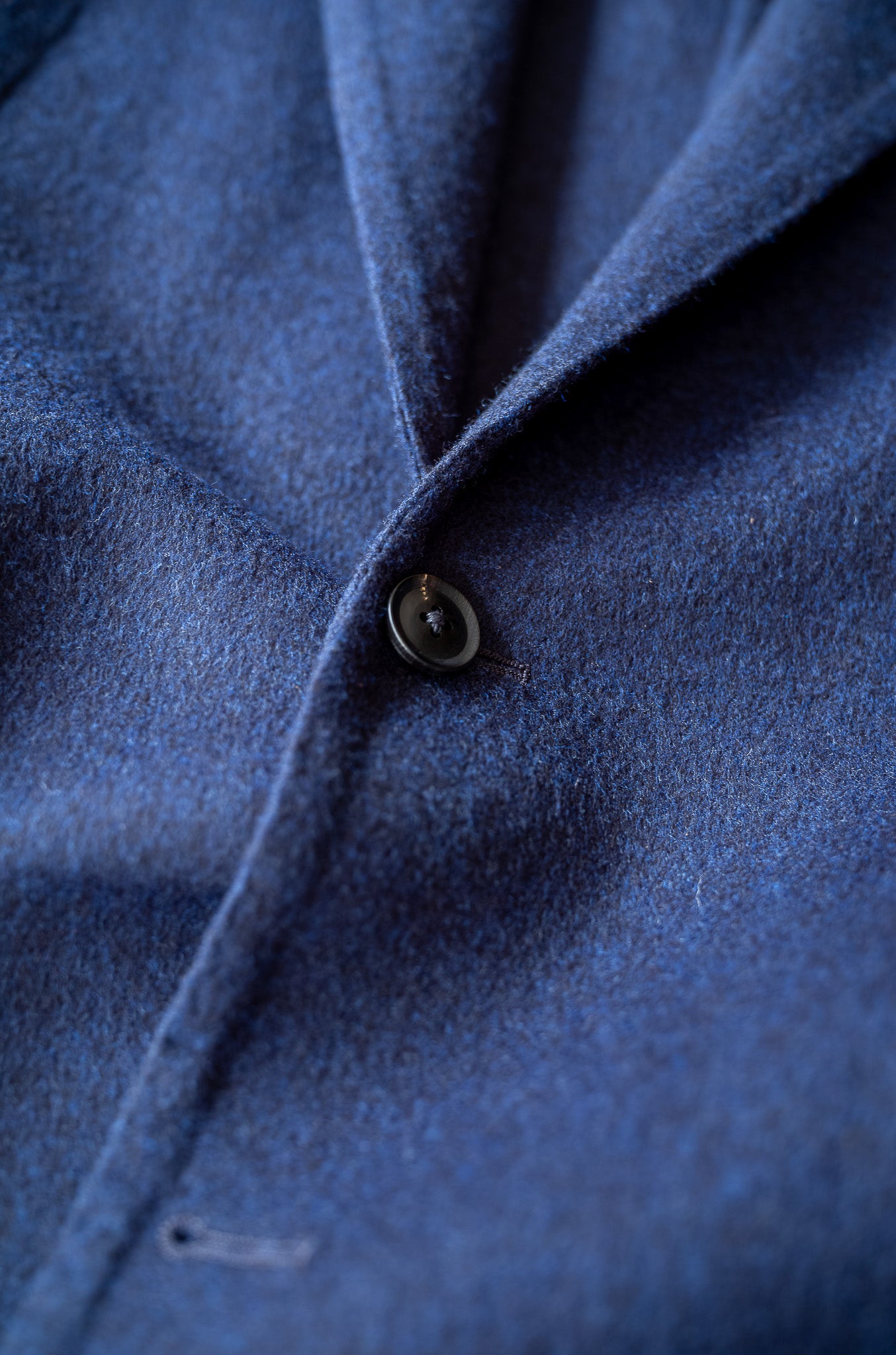 Hand Rever Wool Flannel Jacket〔NAVY〕