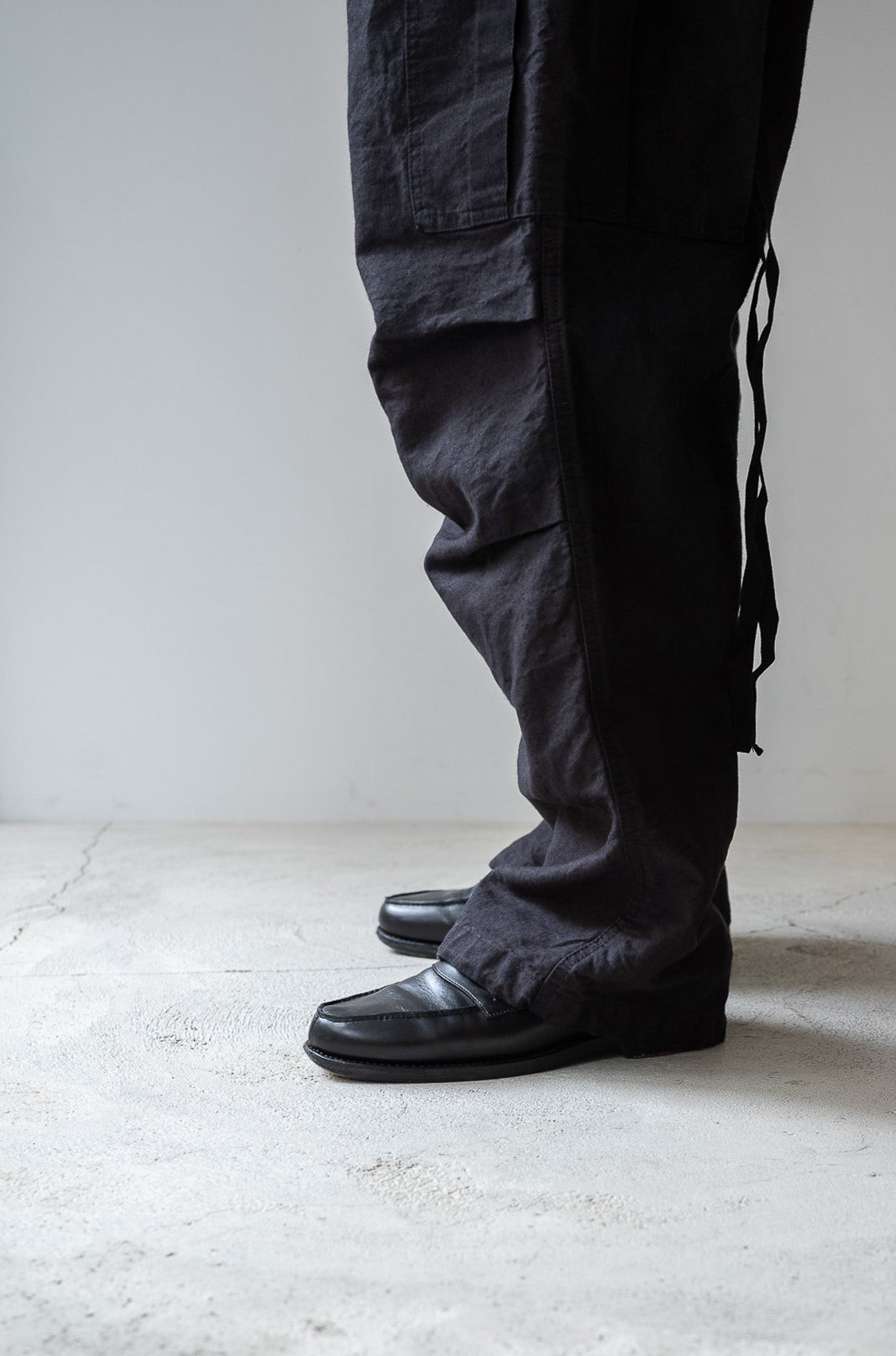 Linen Washi M51 Cargo Pants 〔BLACK〕