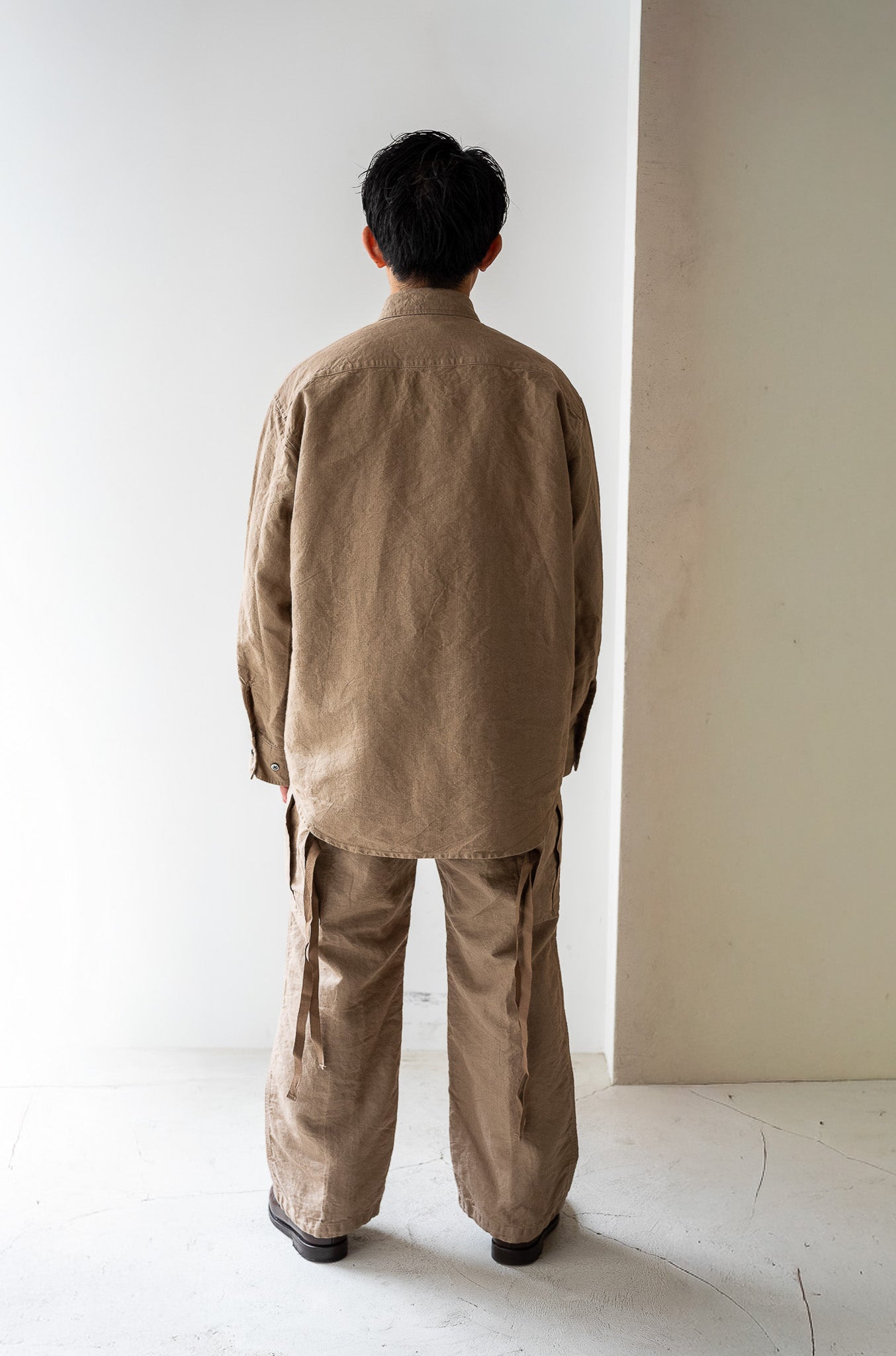 Linen Washi Shirt Blouson 〔TAN〕