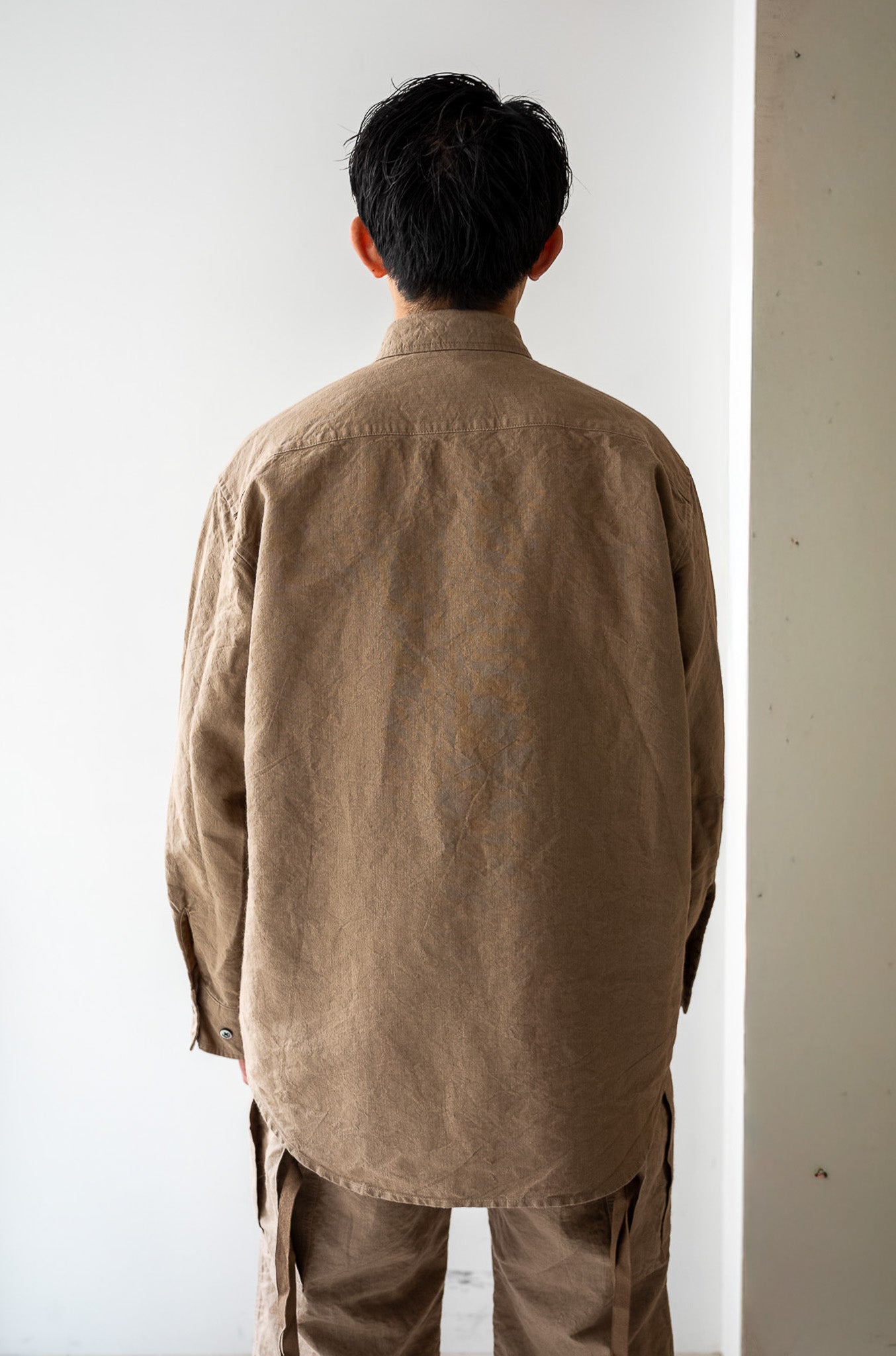 Linen Washi Shirt Blouson 〔TAN〕