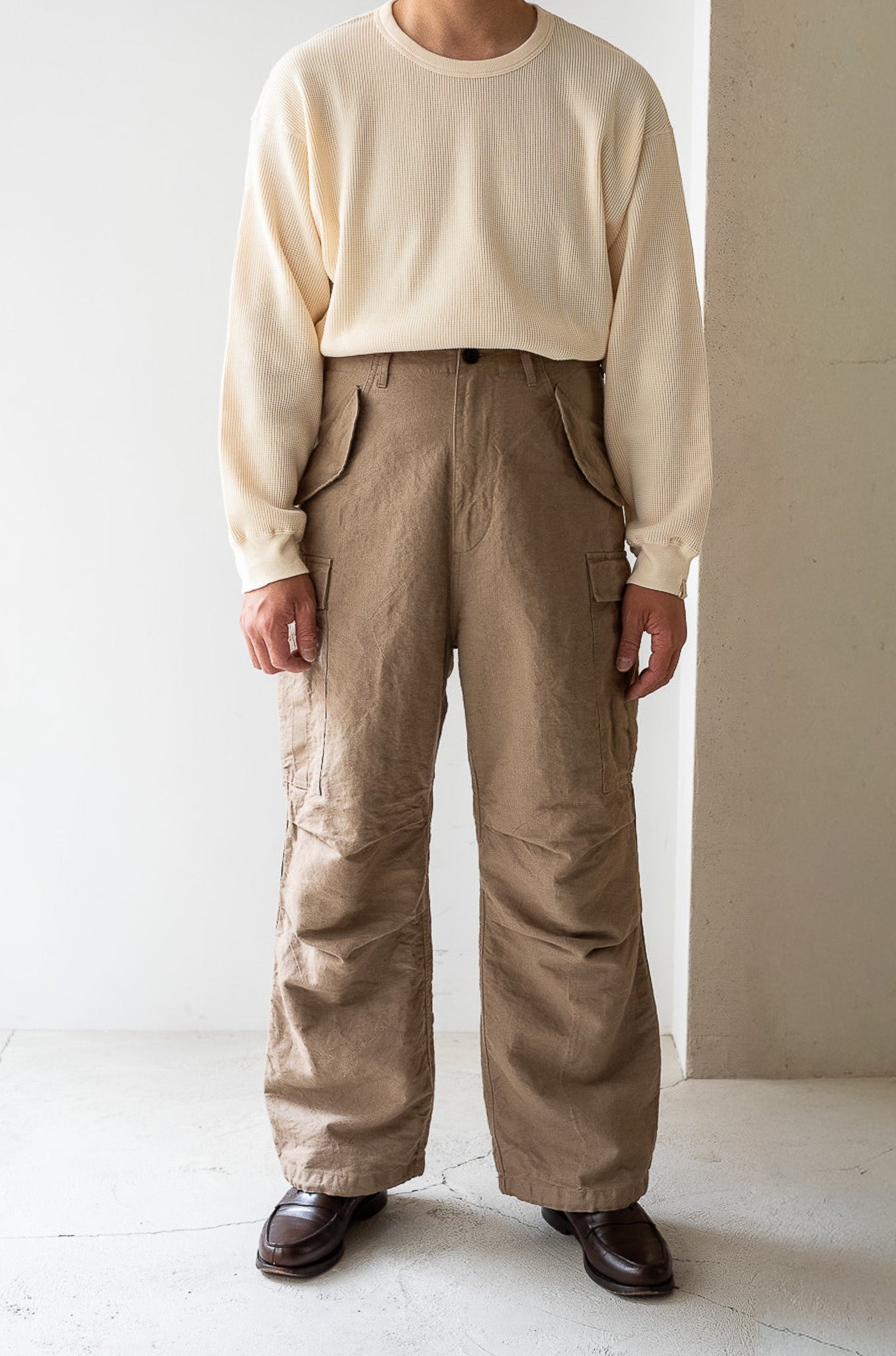 Linen Washi M51 Cargo Pants 〔TAN〕